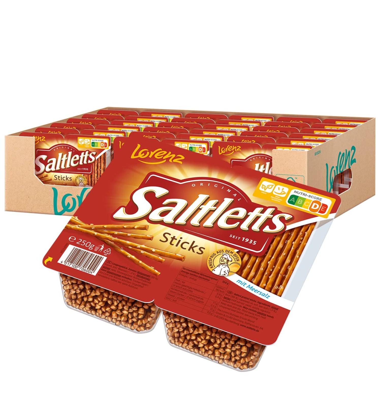 Lorenz Snack World Saltletts Sticks Classic - 250g x 18 Pack | International Shipping Available - Buy Online on GoSupps.com
