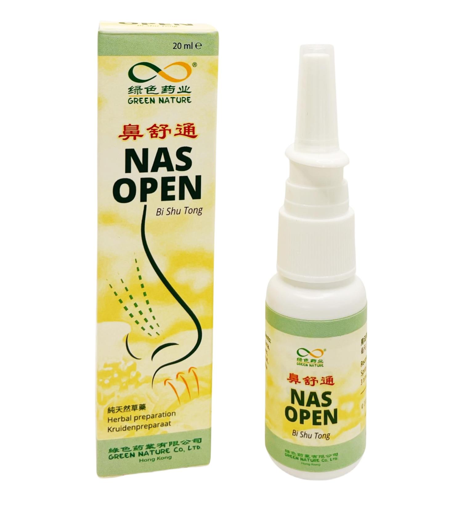 Bi Shu Tong (Nasopen) TCM herbal formula nasal spray 20ml Green Nature
