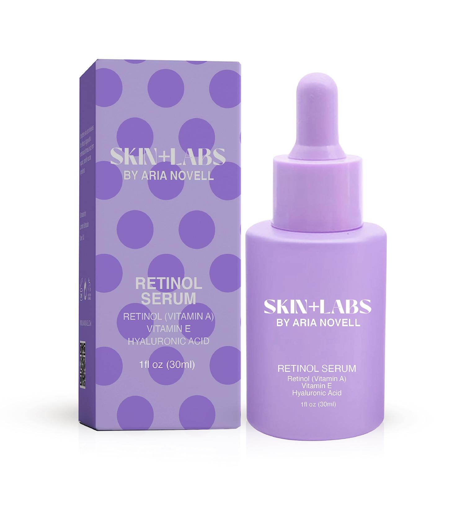 Retinol Serum for Face - Organic Anti-Wrinkle Vitamin A Serum with Hyaluronic Acid & Vitamin E - Natural Skincare Solution - 30ml - Buy Online on GoSupps.com