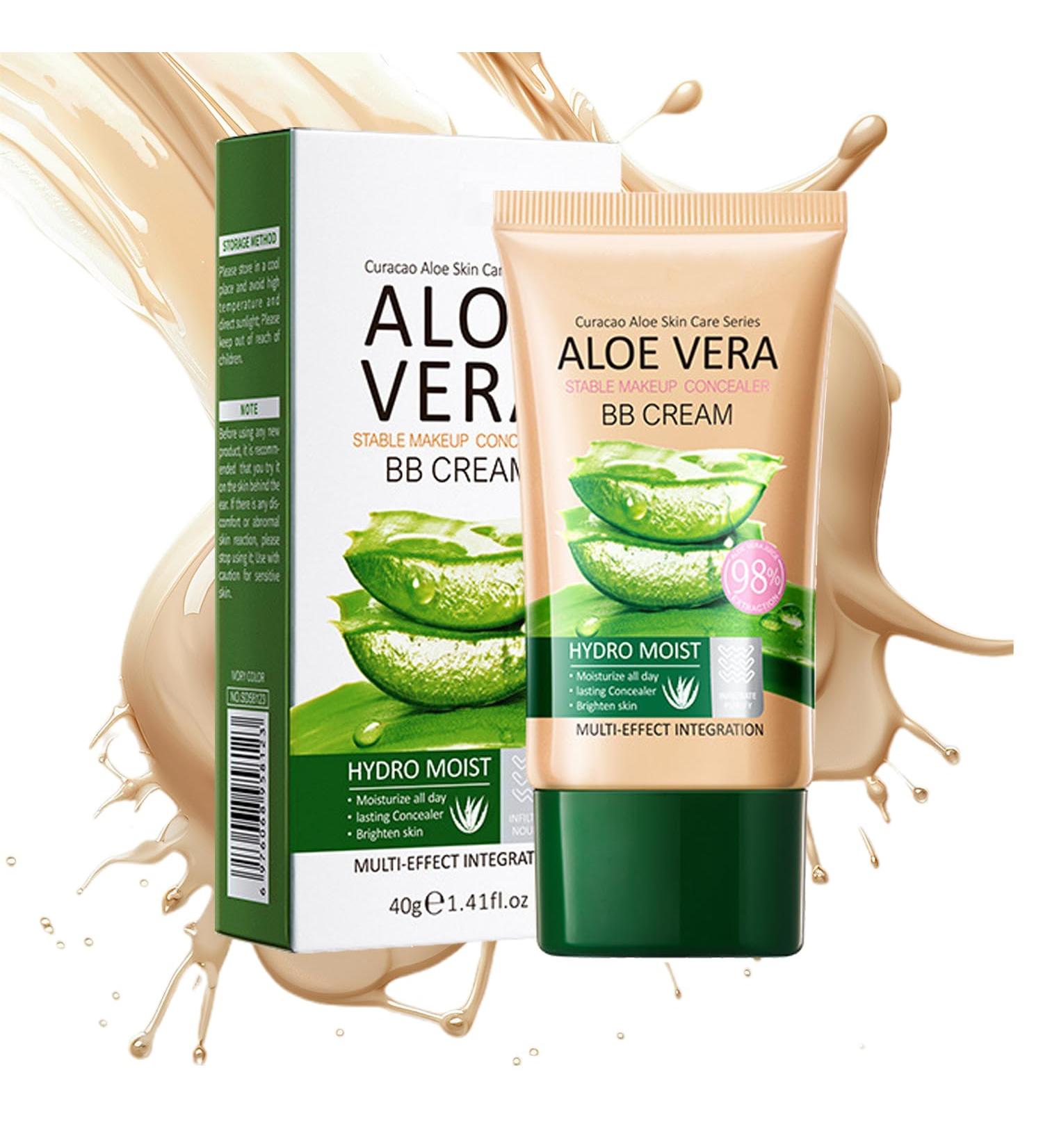 SEACICO Moisturizing Lightweight BB Cream Concealer with Nourishing Aloe Vera Extract Hydrating Color Correcting Tinted Moisturizer Smooth Concealing BB Cream Makeup Foundation - Natural Color - Buy Online on GoSupps.com