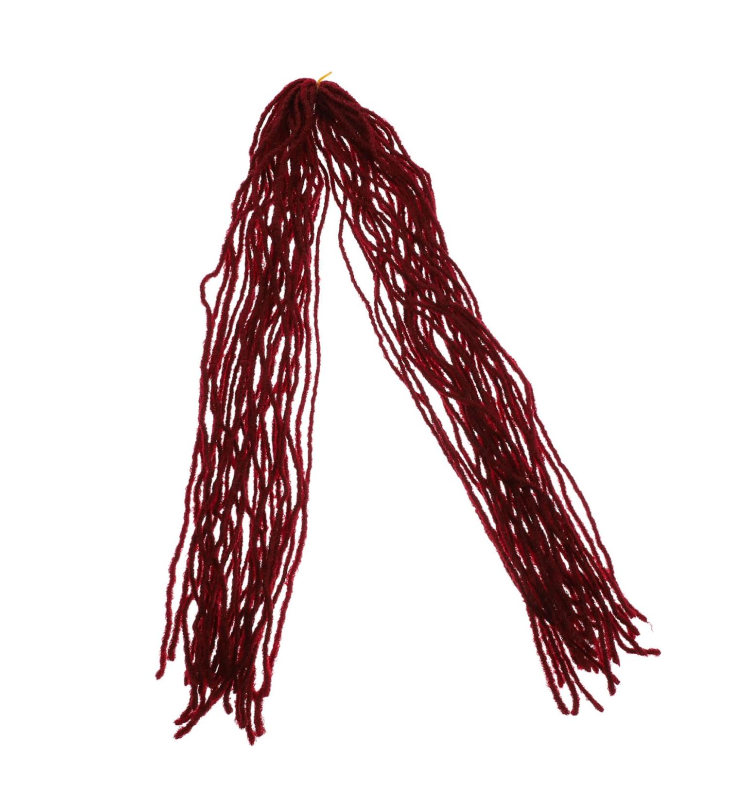 minkissy Dirty Little Braids Head Band Wigs Braided Wig Ponytail Wigs Dreads Extensions Dreadlock Accessories Double Ended Dreadlock Extensions Hair Wig Women Hairpiece Extensions Men Wig 90X8CM Claret - Buy Online on GoSupps.com