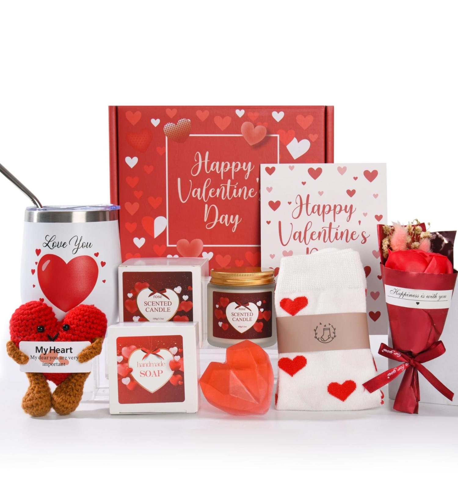 Luxury Valentine s Spa Gift Set for Her 10-Piece Romantic Self-Care Box with Scented Candle, Bath & Body Treats, Relaxation Spa Kit for Women Perfect Valentine s Day Gift Valentine Spa Gift Set - Buy Online on GoSupps.com