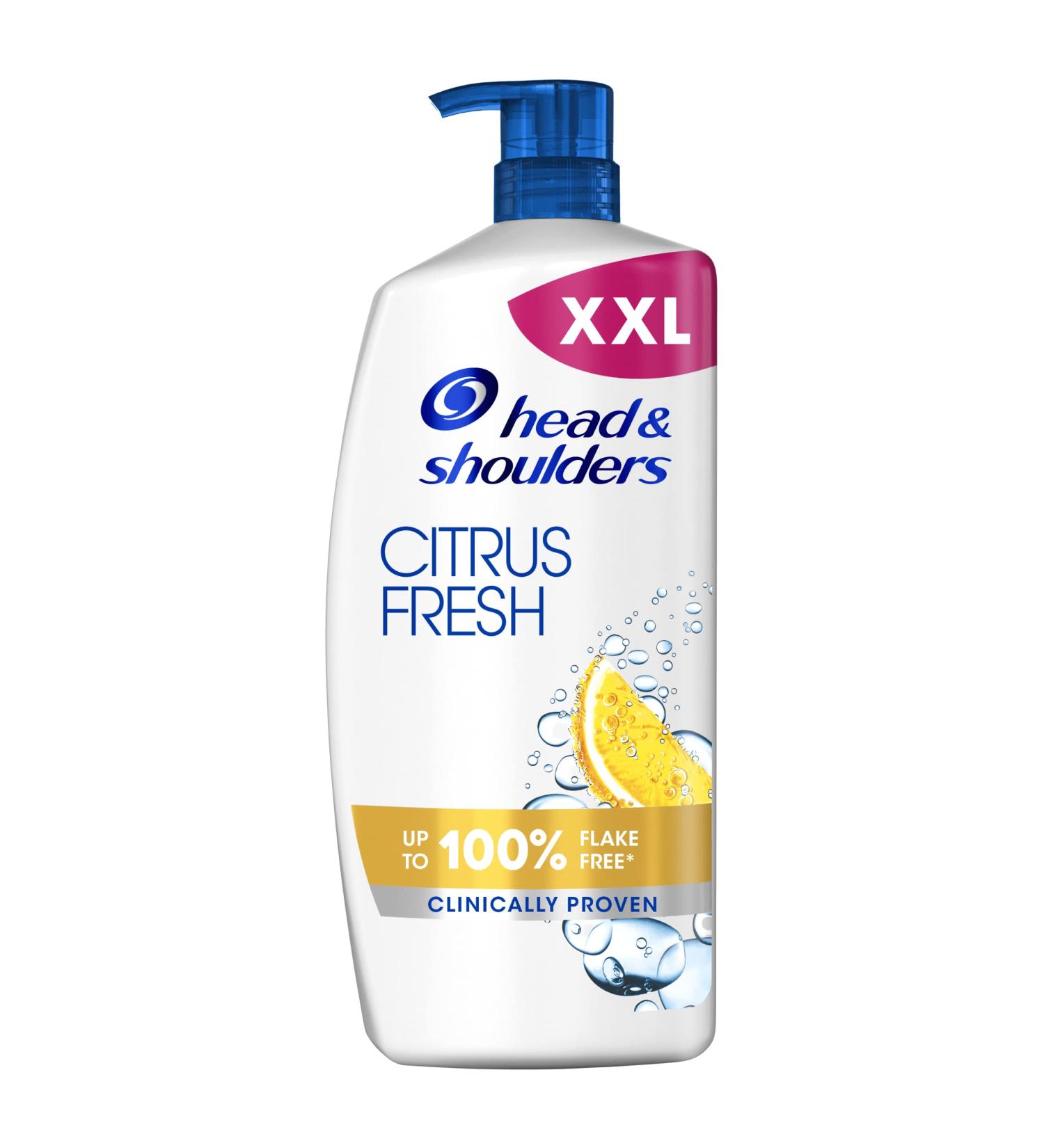 Head & Shoulders Citrus Fresh Anti-Dandruff Shampoo 1000ml - For Greasy Hair - Up to 100% Flake Free - Daily Use for All Hair Types - Clean Feeling - XXL Size - Buy Online on GoSupps.com