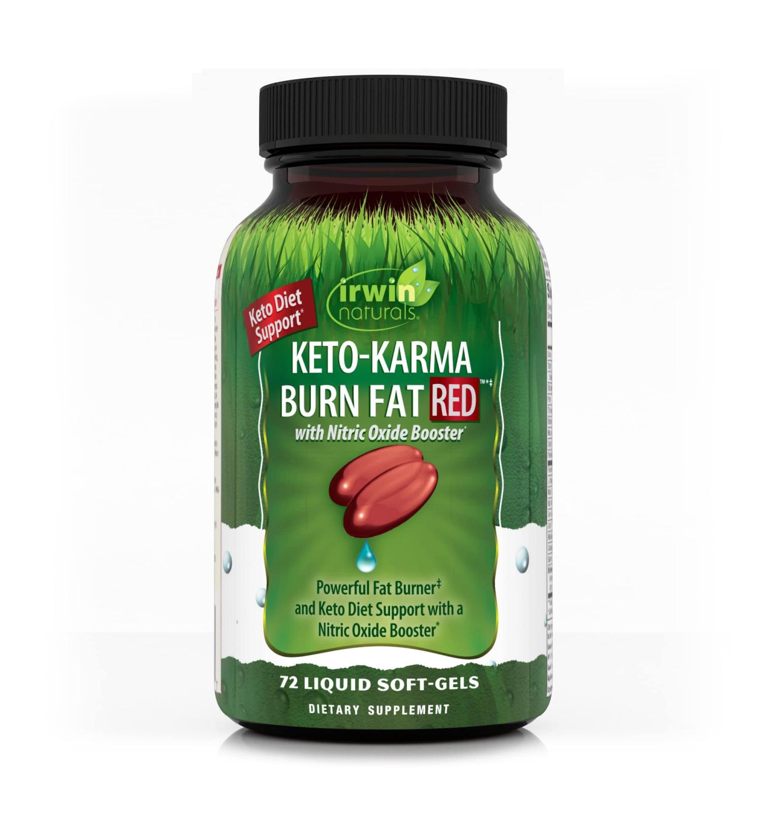 Irwin Naturals Keto-Karma Burn Fat Red - 72 Liquid Soft-Gels for Weight Loss - Buy Online on GoSupps.com