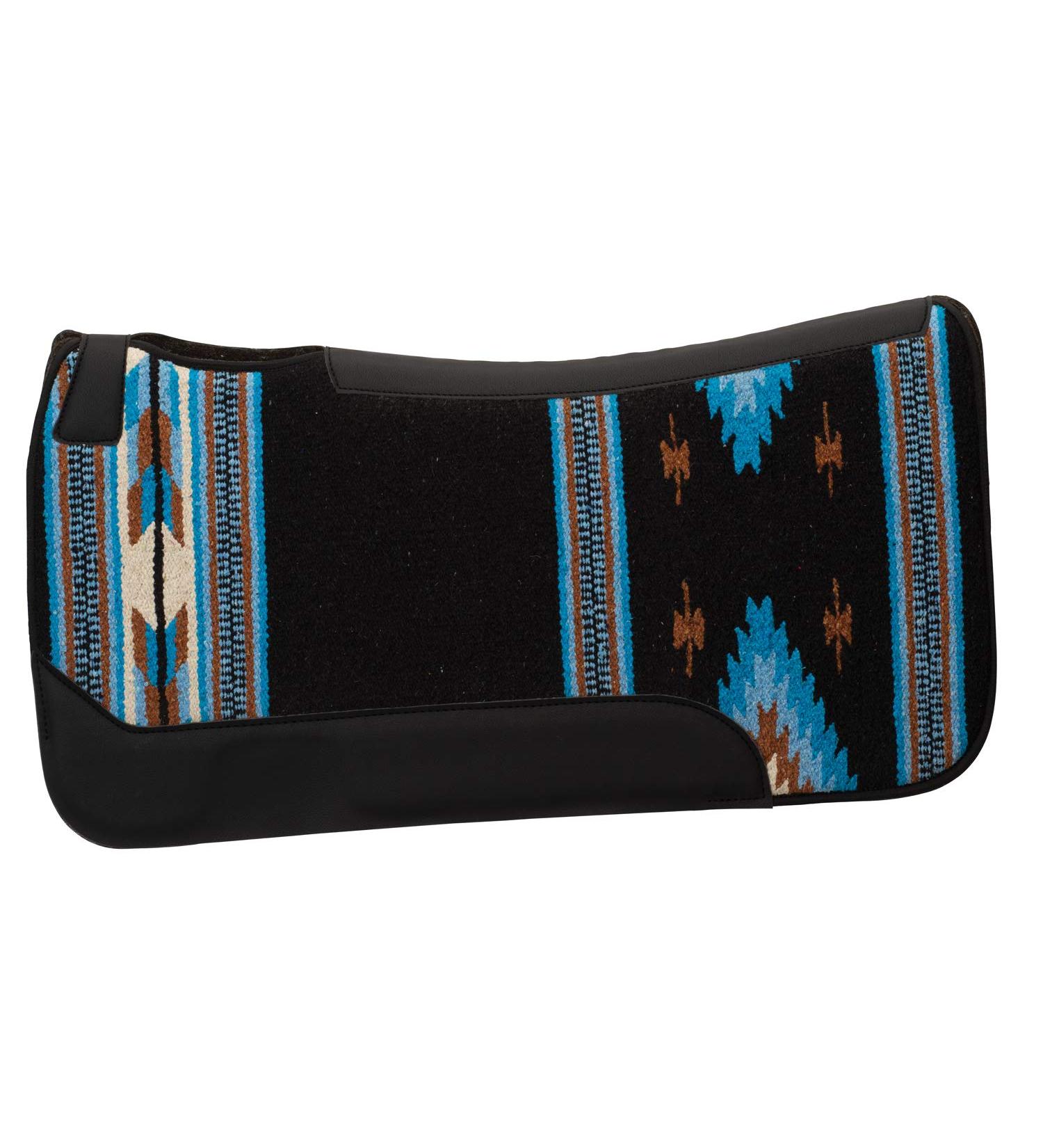 Weaver Contoured 31inx32in Felt Saddle Pad Black/Blue