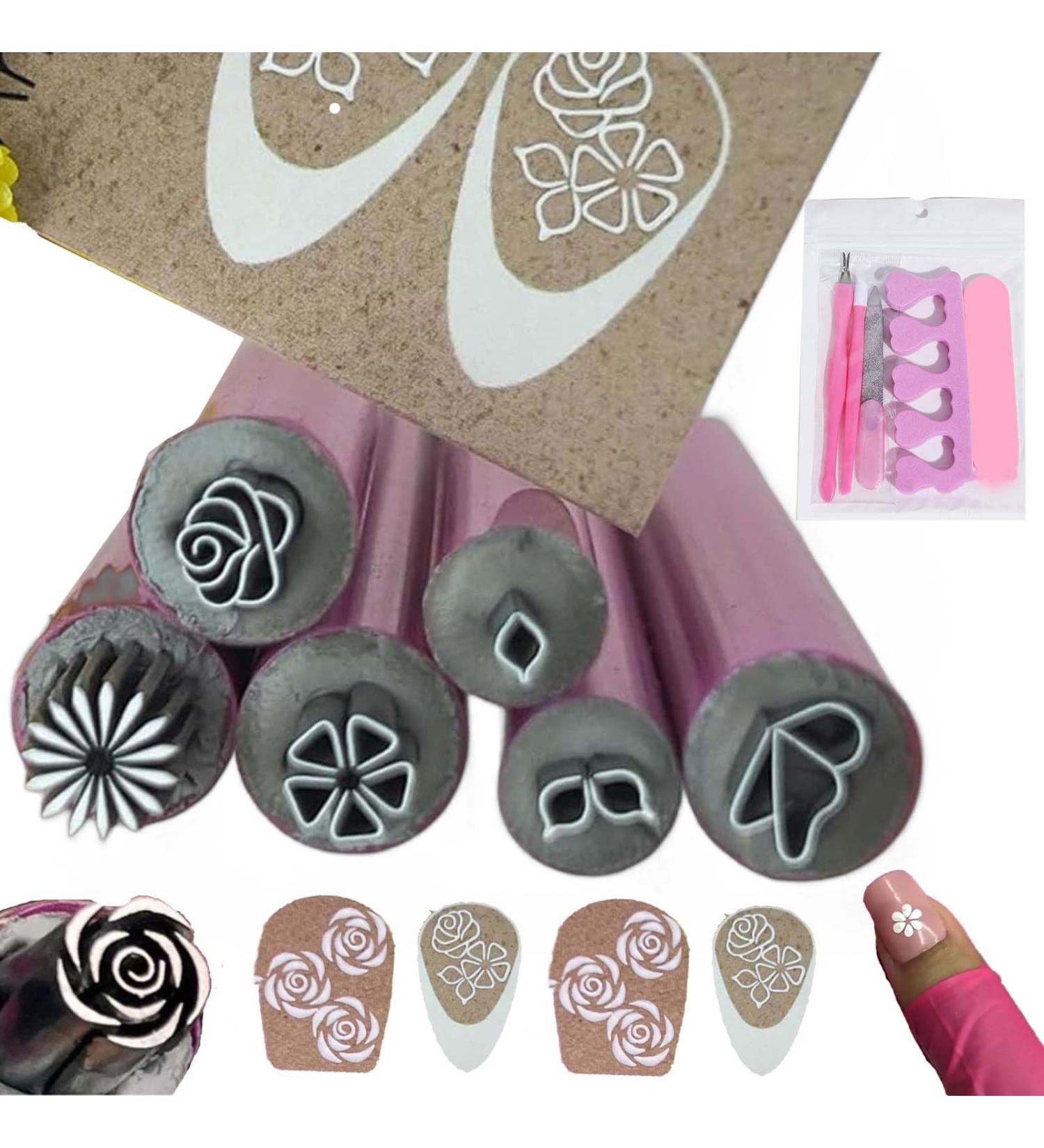 Nail Art Stamp Pen Nail Stamp Pen Nail Art Flower Stamp Pen Nail Art Stamping Pen Nails Art Stamp Pen with 6 Different Patterns for Women Girls Home Diy Nail Art (1Set * 6Pcs) - Buy Online on GoSupps.com