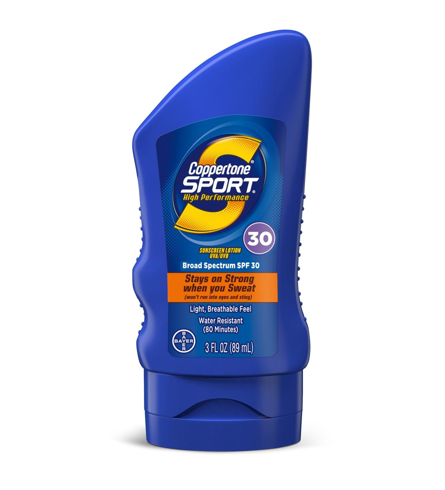Coppertone Sport Sunscreen SPF 30 Lotion - 3 Fl Oz | Water-Resistant & Broad Spectrum Protection - Buy Internationally - Buy Online on GoSupps.com
