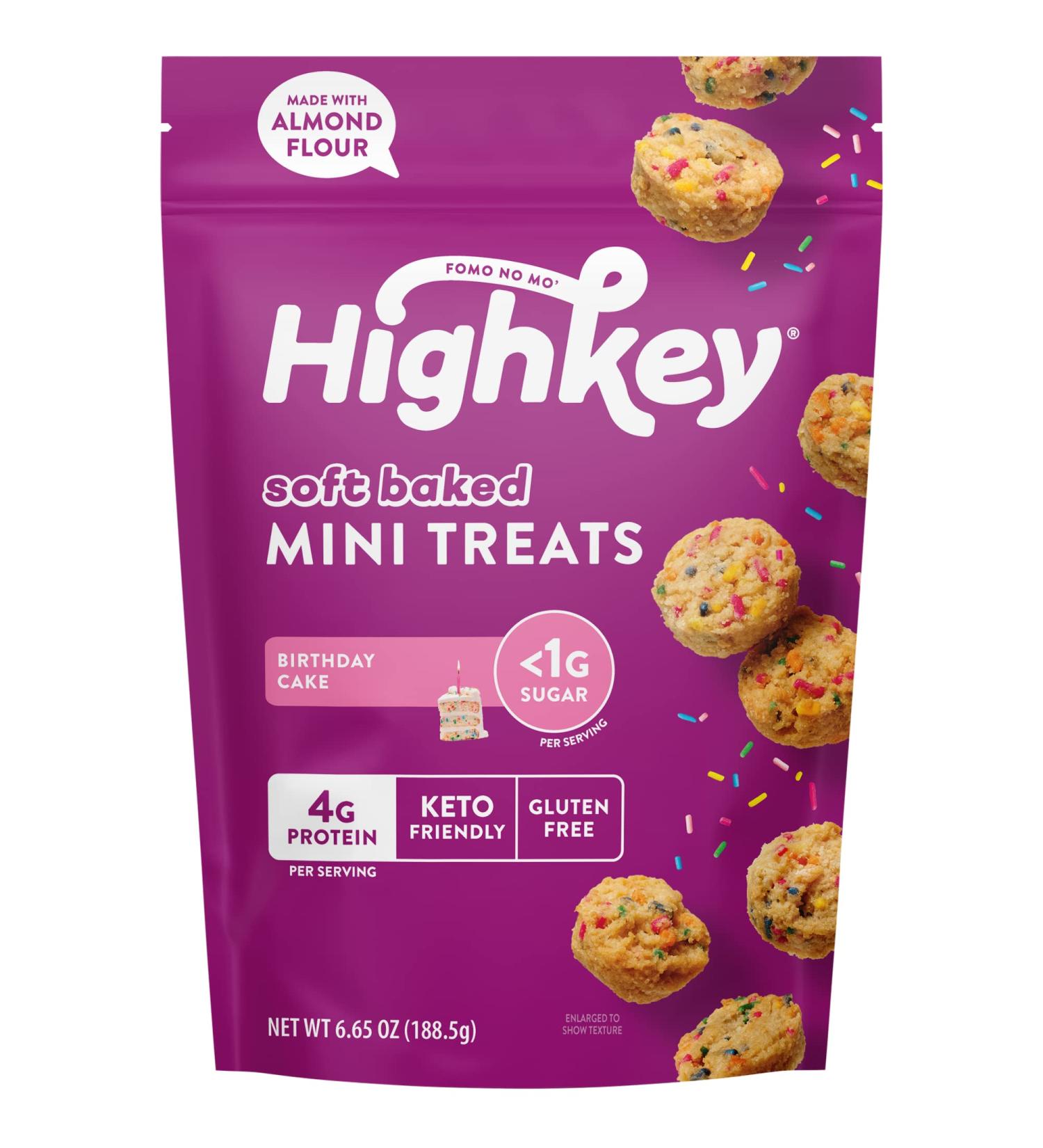 HighKey Low Carb Birthday Cake Mini Treats - Keto Snack Pack | Gluten Free | Sugar Free Diabetic Snacks | Healthy Muffins & Bread Bites - Buy Online on GoSupps.com