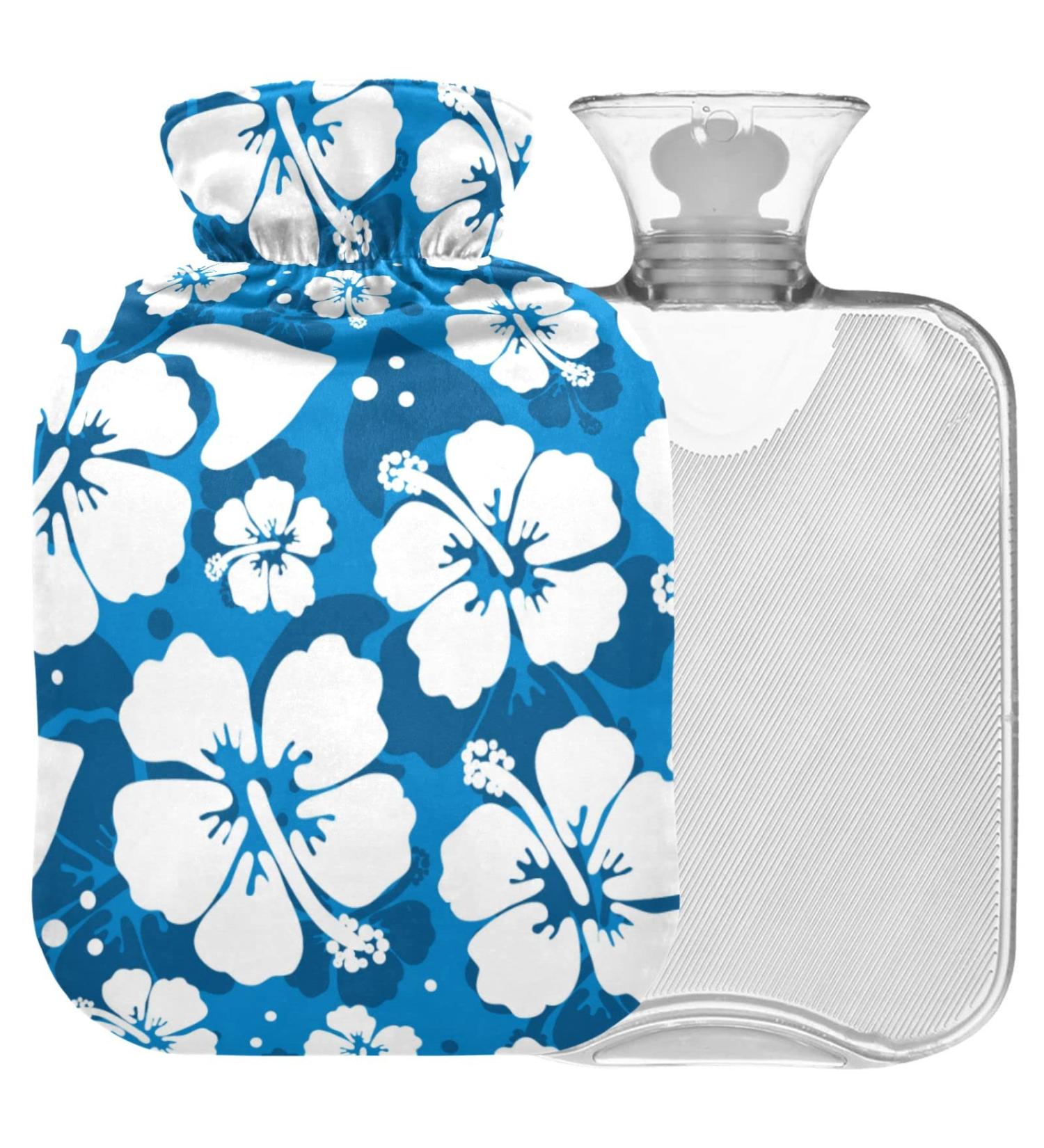 Buy Naanle Blue Hawaii Flowers Hot Water Bottle - 2L for Pain Relief & Heat Therapy | Large Transparent Design - Buy Online on GoSupps.com