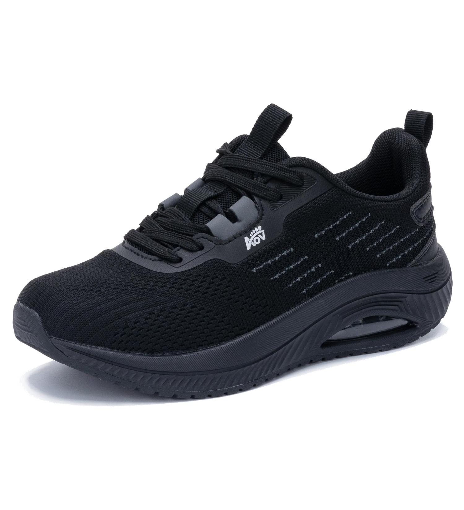 Women's Walking Shoes with Arch Support | Orthotic Sneakers for Plantar Fasciitis & Foot Pain Relief | All-Black Size 8 - Buy Online on GoSupps.com