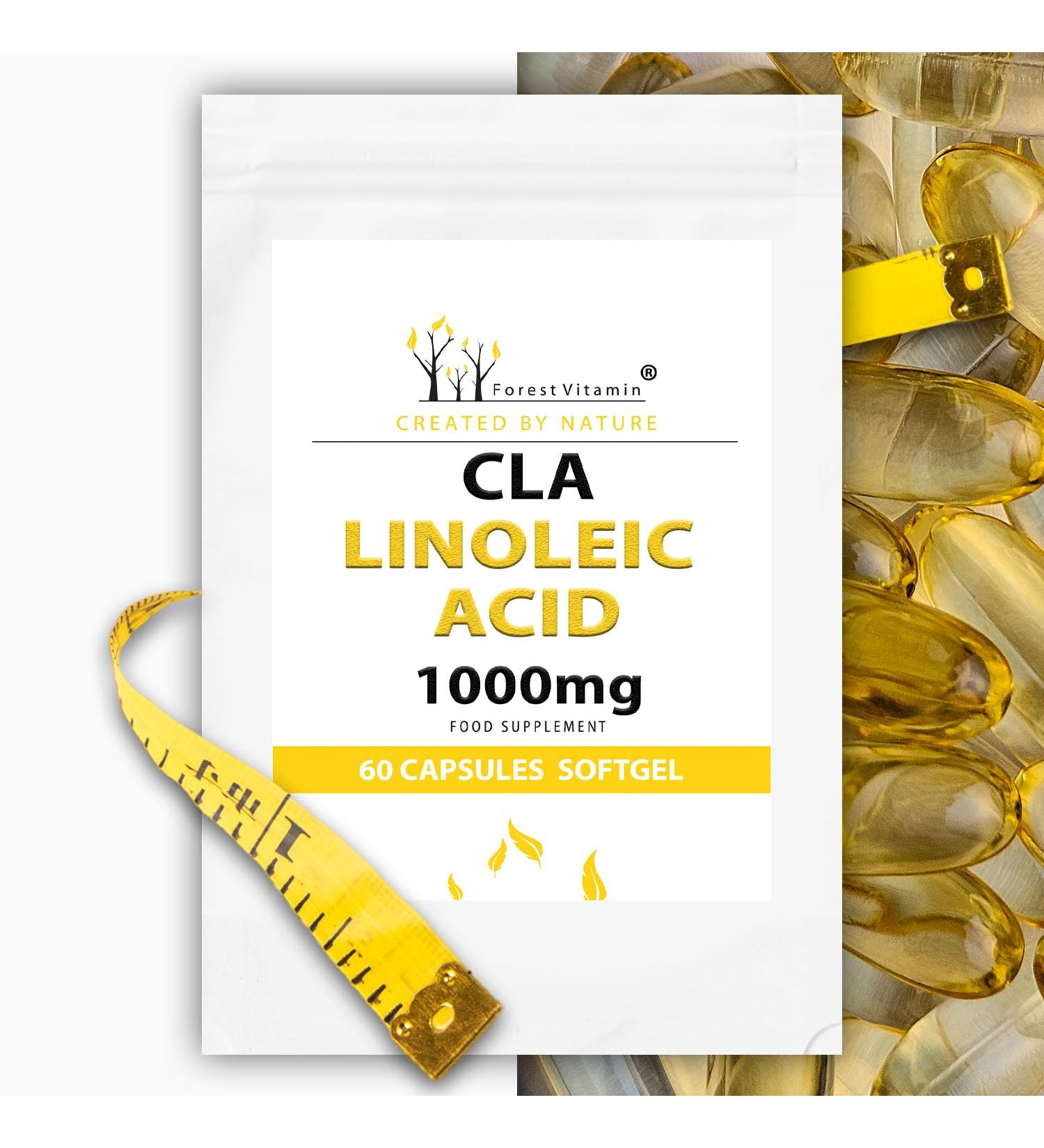 CLA Forest Vitamin - CLA Linoleic Acid 1000mg - 60 Gel Capsules | Supports Weight Loss | International Shipping - Buy Online on GoSupps.com