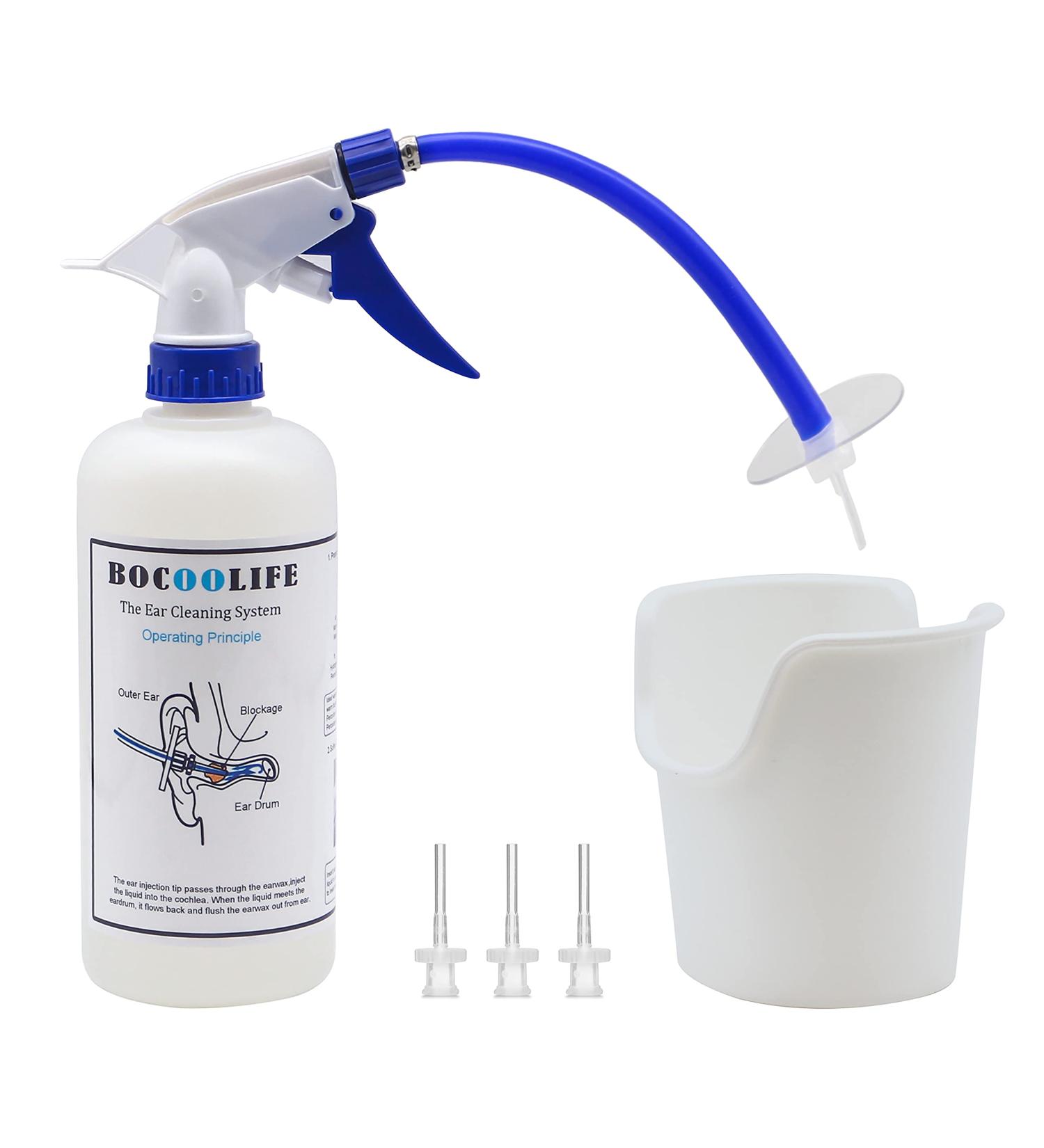 BOCOOLIFE Ear Wax Removal Kit | Easy & Effective Ear Cleaning System with Irrigation Flushing, Basin, and Tips | Safe for All Ages - Buy Online on GoSupps.com