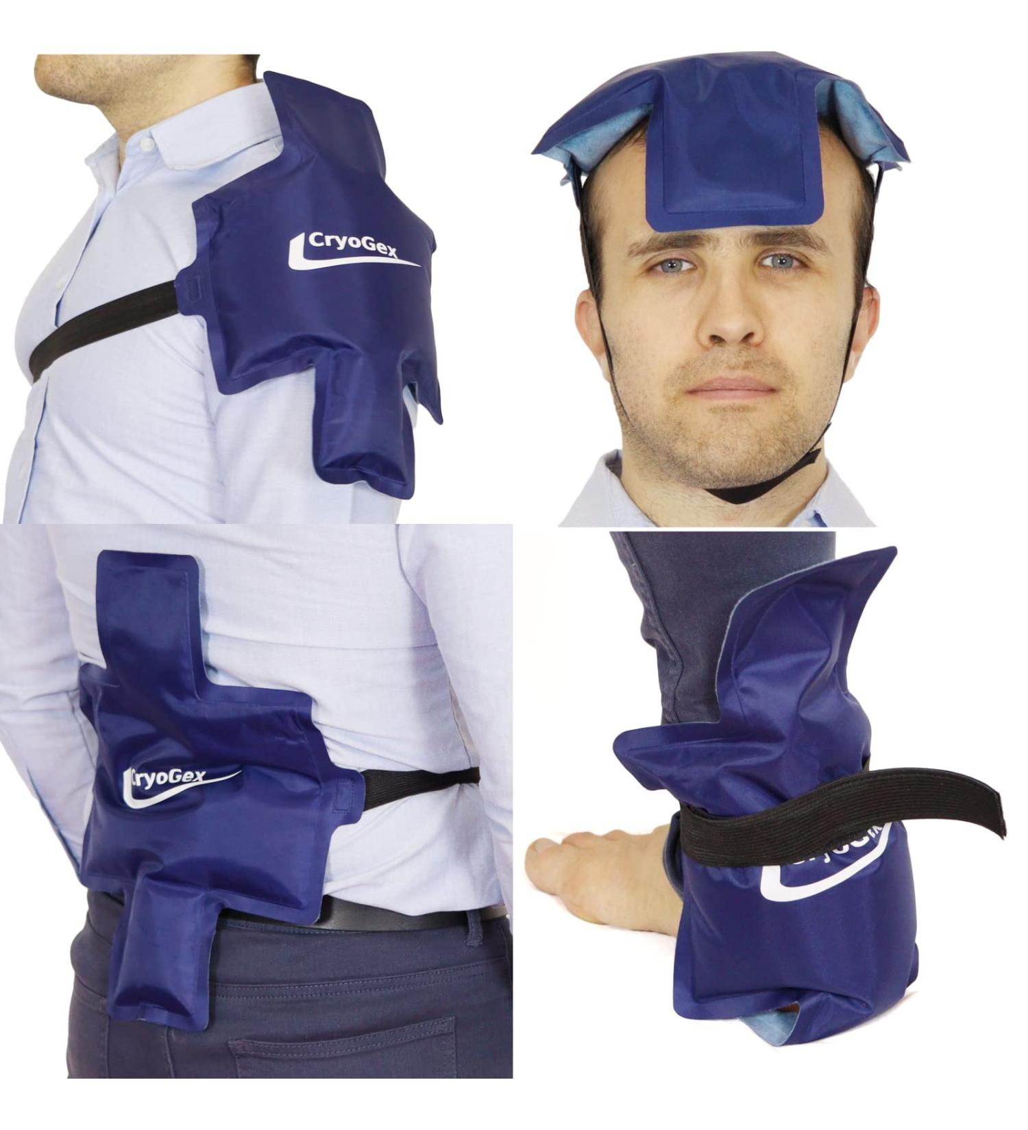 Premium Cold-Warm Gel Pack with Cover - 750g (26.5oz) | 36x26cm (14.1x10.2in) | Adjustable Cover for 30-40 Inches - Ideal for Pain Relief & Recovery - Buy Online on GoSupps.com