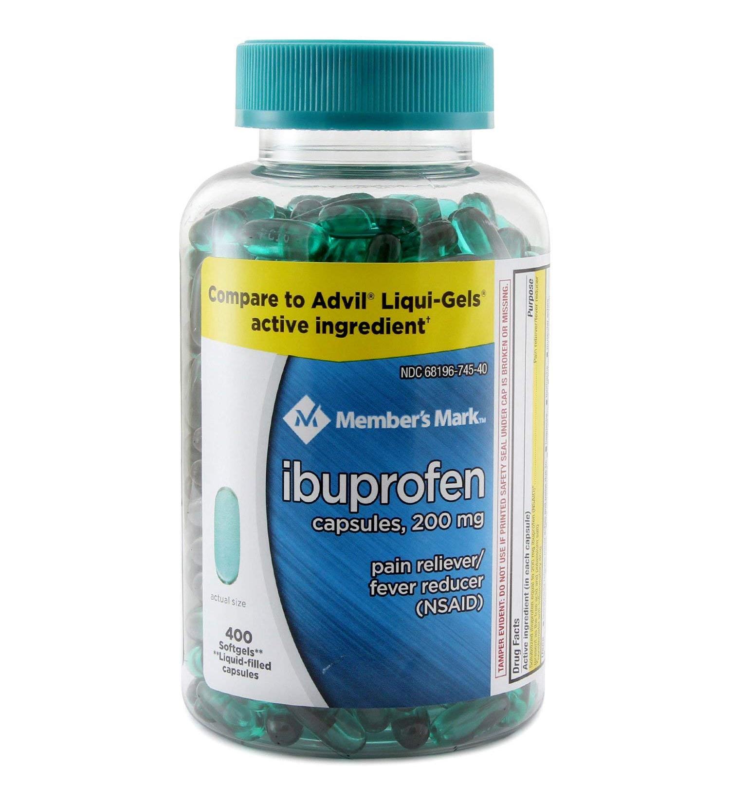 Member's Mark Ibuprofen 200mg 400 ct - Fast Pain Relief - Buy Online on GoSupps.com