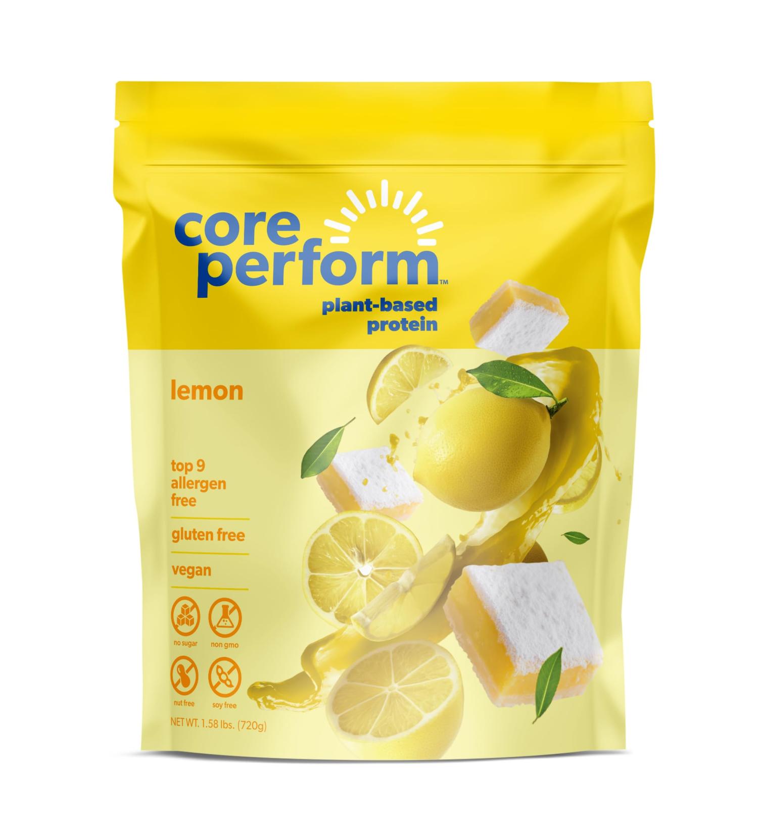 Core Perform's Low Fodmap Plant Based Protein Powder Vegan Sugar-Free Dairy Free and Gluten Free No Sugar or Artifical Additives Tailored for Women's Wellness (20 Servings Lemon) Lemon 1.63 Pound (Pack of 1) - Buy Online on GoSupps.com