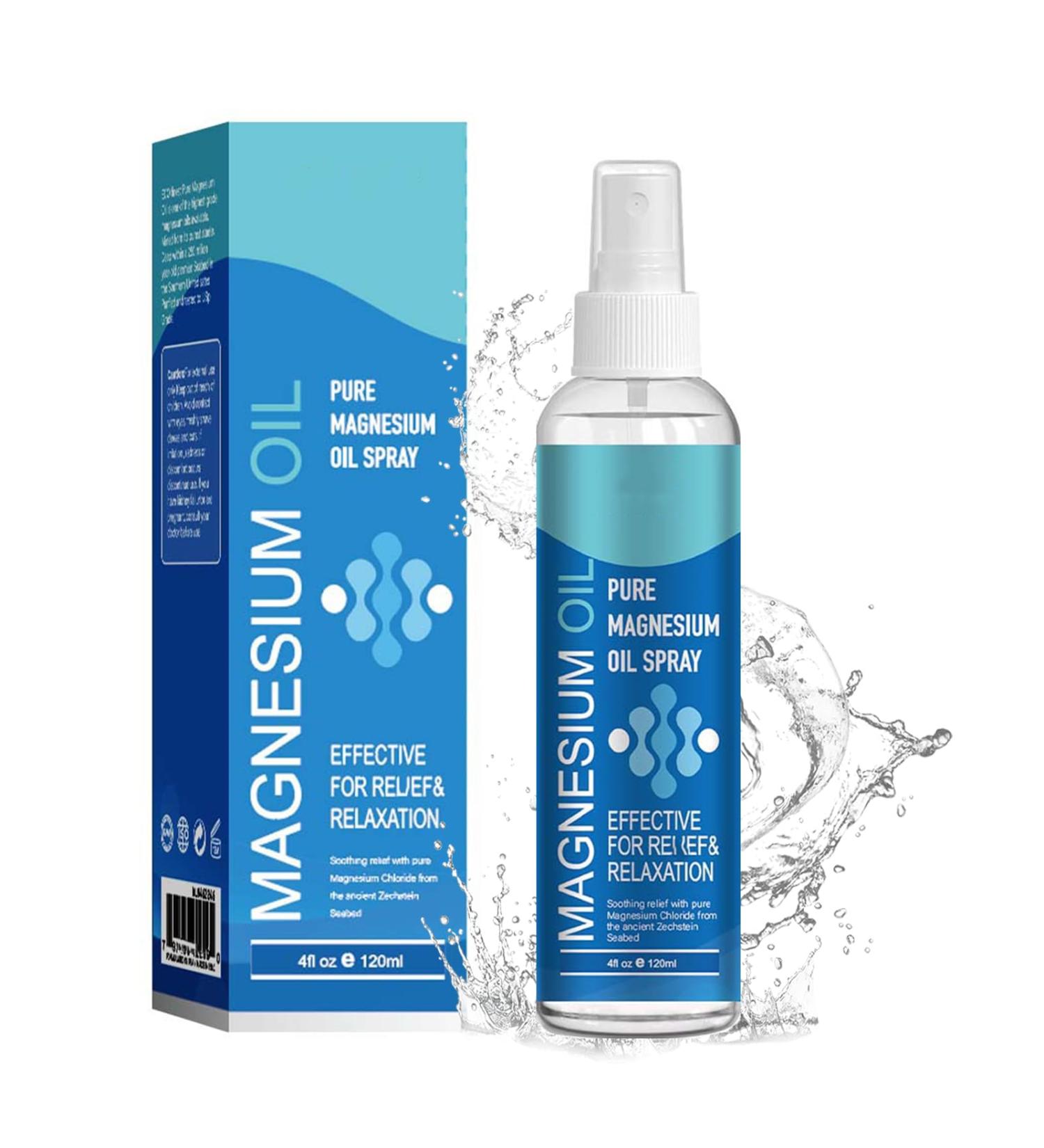 Magnesium Oil Spray 118ml 100% Pure Natural Source of Magnesium Chloride Body Spray Magnesium Spray Support Sleep Muscles Relax and Leg - Buy Online on GoSupps.com