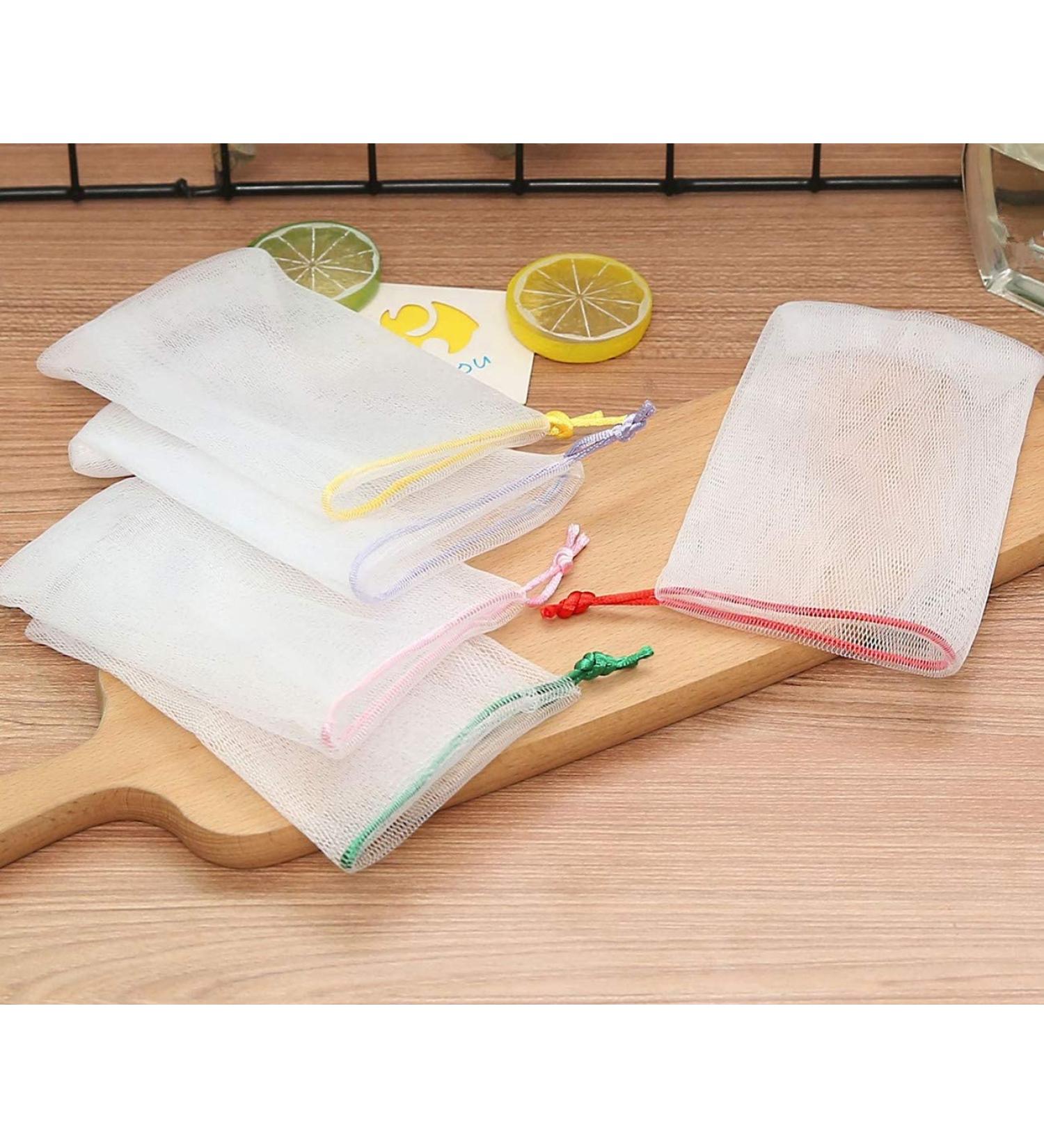 10 PCS Exfoliating Mesh Soap Pouch Double Layer Net Sack - Random Color - Buy Online on GoSupps.com