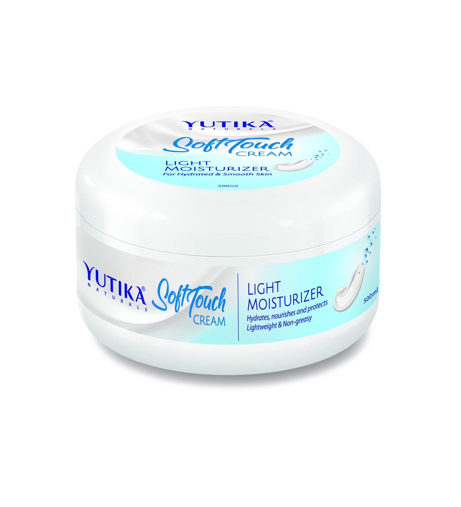 Yutika Softtouch Light Moisturizer Cream 500ml - Best Face & Skin Hydration | International Shipping - Buy Online on GoSupps.com