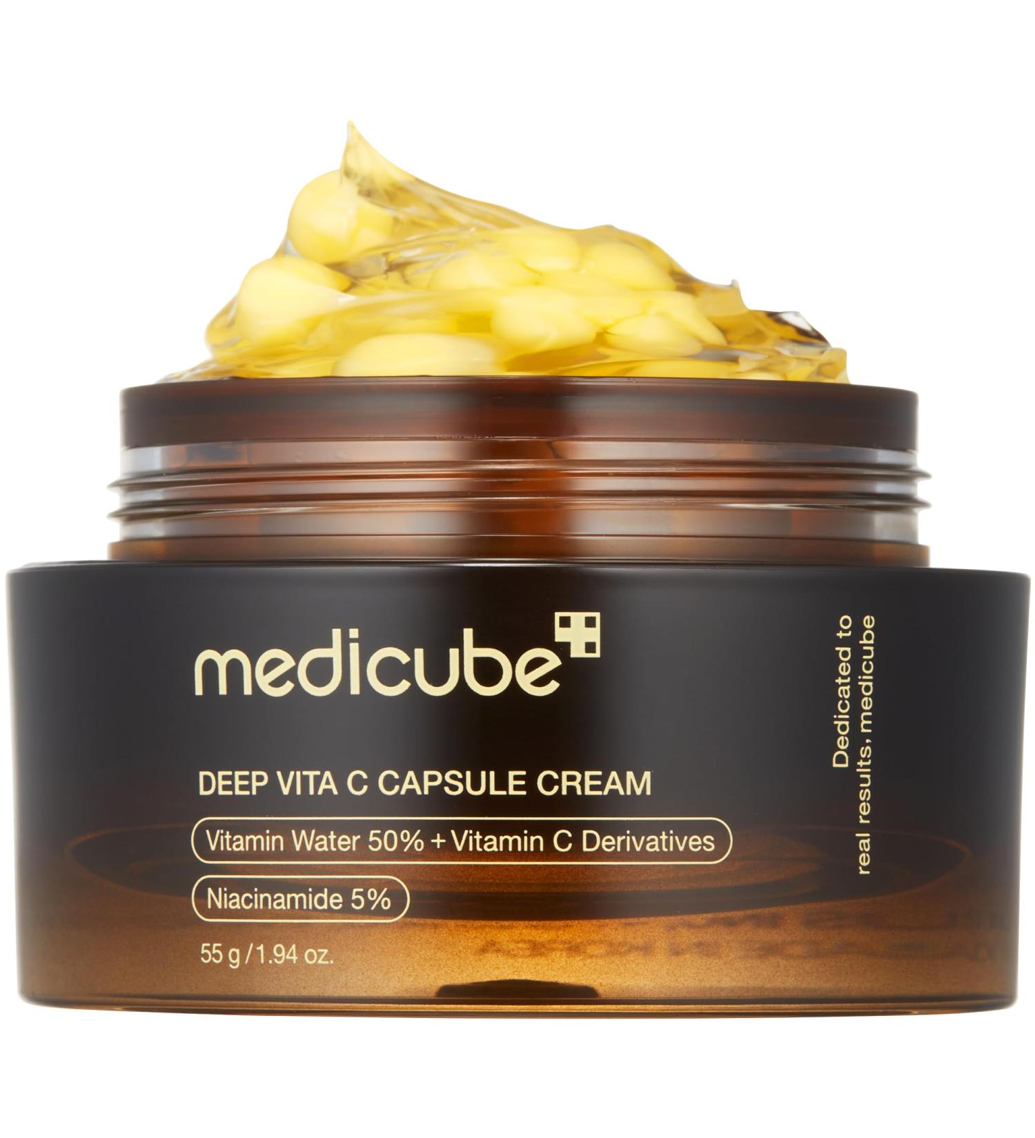 Medicube Deep Vitamin C Golden Capsule Face Moisturizer - Anti-Aging Liposome Gel for Radiant Hydrated Skin - Korean Skincare 1.94 oz - International Shipping Available - Buy Online on GoSupps.com