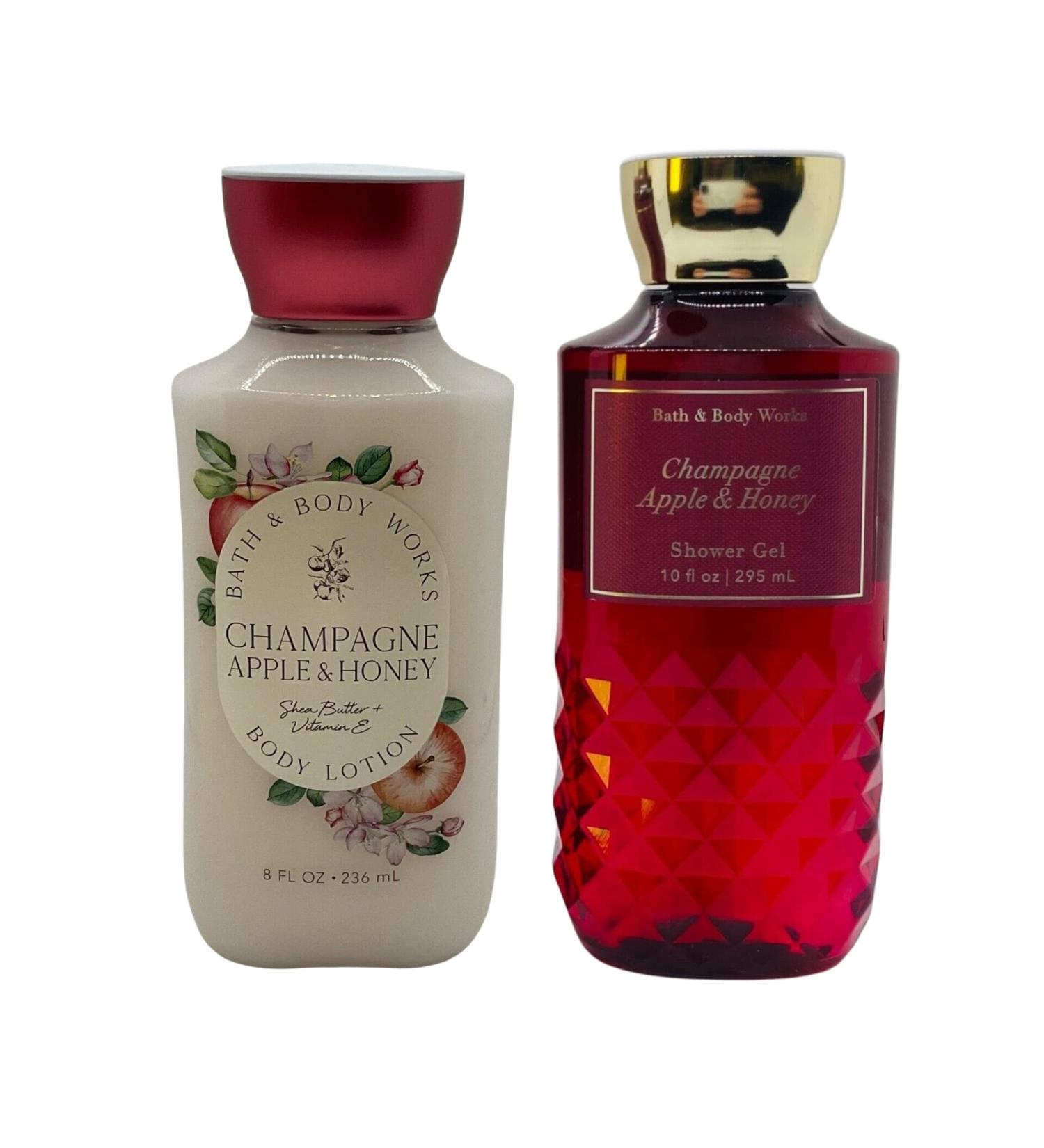 Bath and Body Works Champagne Apple & Honey Gift Set | 10 oz Shower Gel & 8 oz Lotion - Perfect for Gifting | International Shipping Available - Buy Online on GoSupps.com