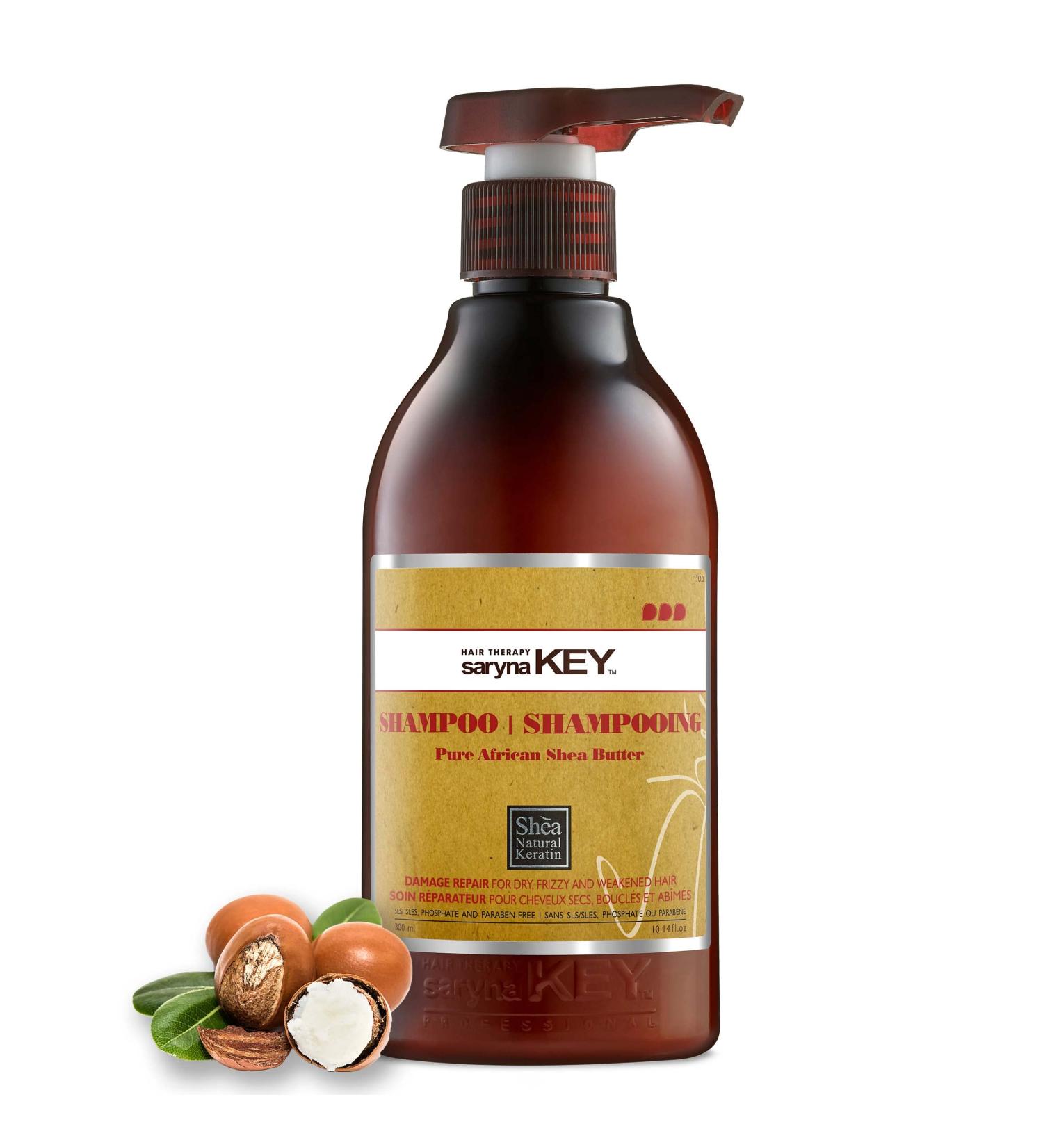 Buy Moisturizing Shampoo for Damaged Hair with Pure African Shea Butter - Sulfate Free No Parabens Cruelty Free - 300ml Professional Keratin Treatment - Buy Online on GoSupps.com