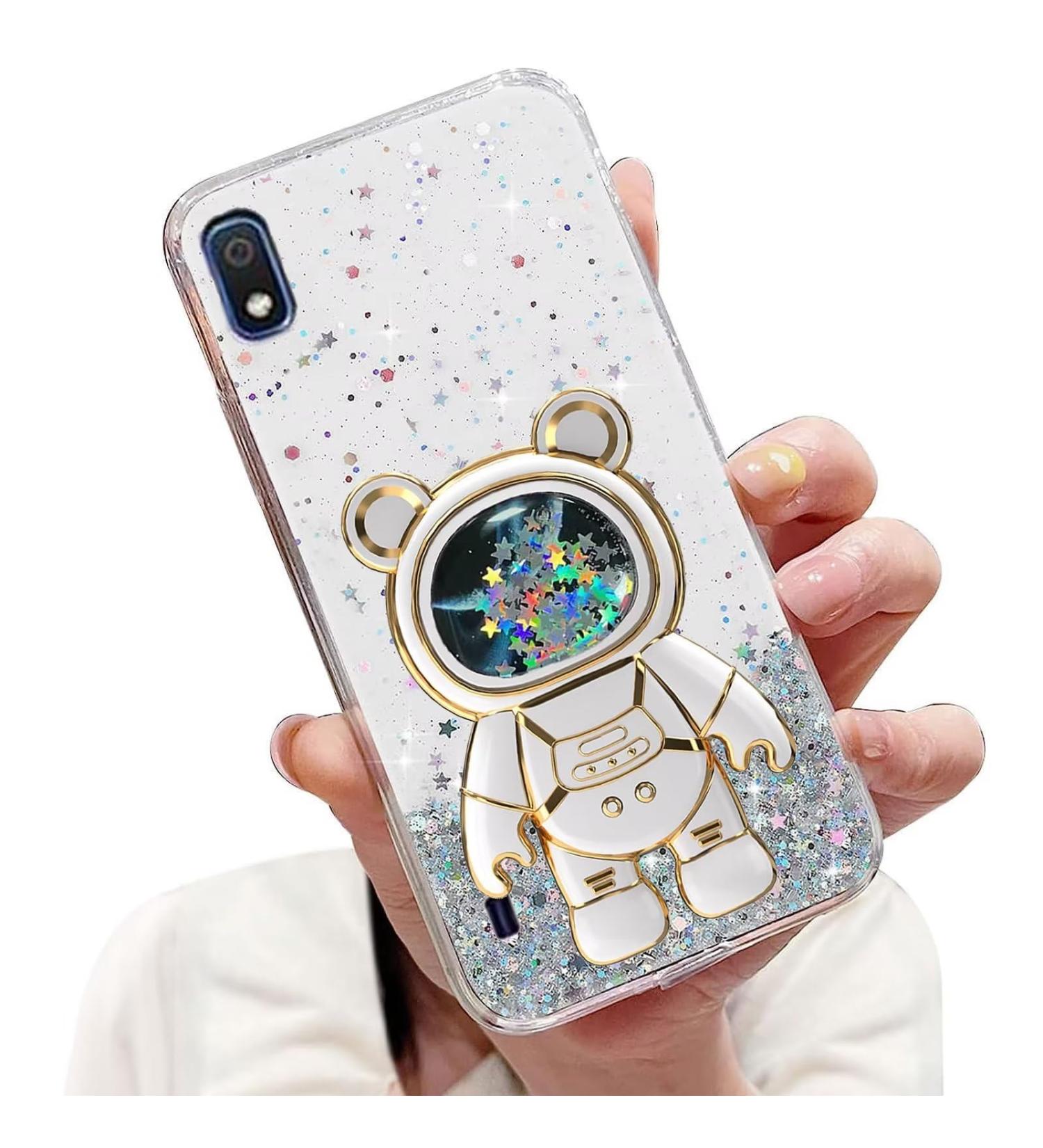 Shop Tivenfezk Nadoli Samsung Galaxy A10 Case - Glitter Astronaut Hidden Stand - Soft Silicone Bling Shell - Buy Online on GoSupps.com