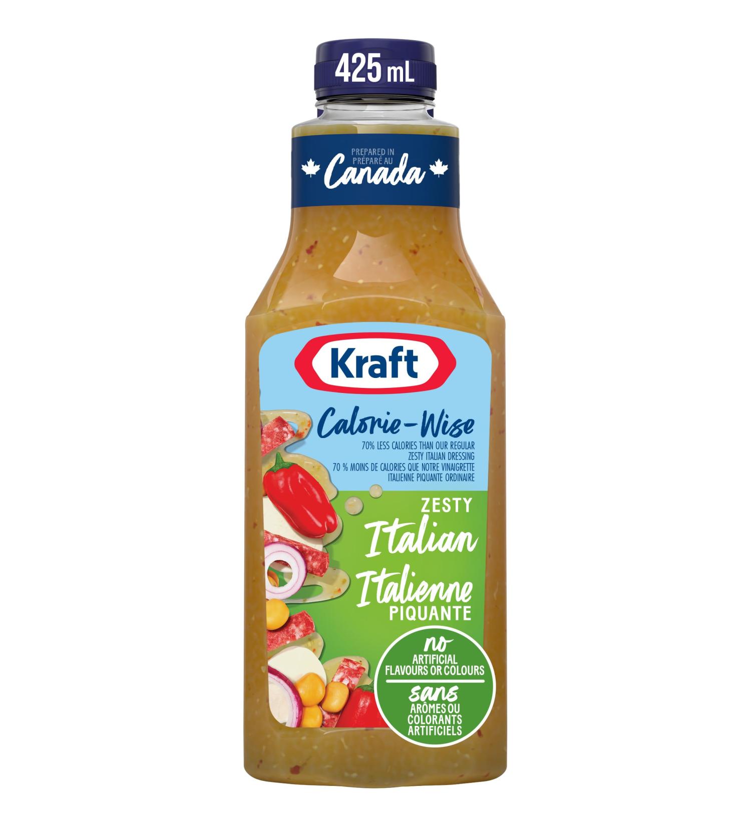 Kraft Zesty Italian Calorie-Wise Salad Dressing 425 ml Bottle (Pack of 10) - Buy Online on GoSupps.com