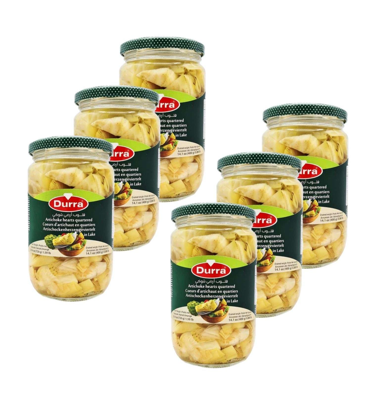 Lot 6x Marinated artichoke pieces - Jar 720g