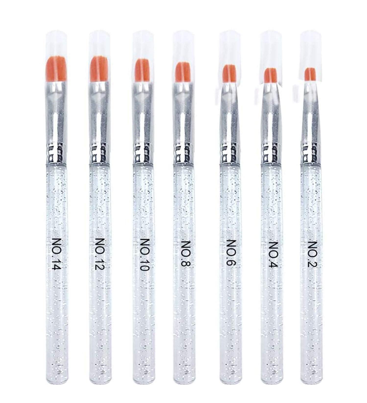 7-Piece Acrylic Nail Art Brush Set | Professional Detailing & Dotting Tools for Gel Nails - Buy Online on GoSupps.com