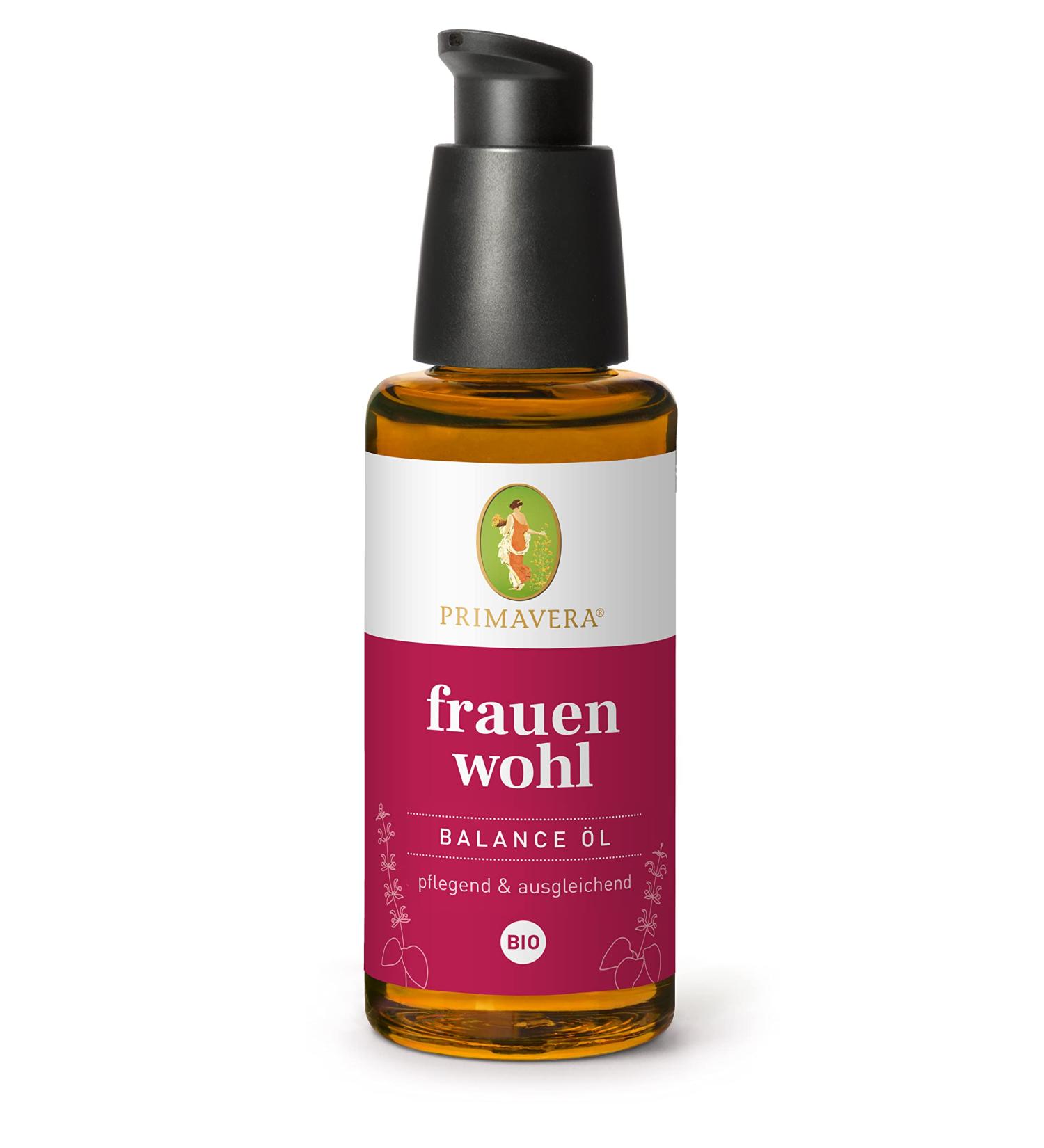 Primavera Frauenwohl Balance Oil Bio 50 ml | Vegan Aromatherapy for Menopause Relief | Relaxing & Balancing Body Oil - Buy Online on GoSupps.com