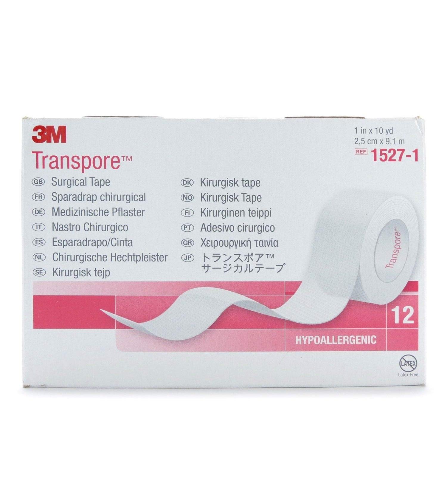 3M Transpore Tape TRANSPOR PLSTC TAPE 1INX10 YD