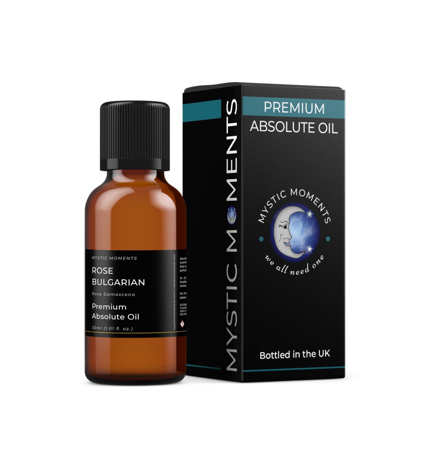 Mystic Moments | Rose Bulgarian Absolute Oil 30ml (Rosa Damascena) Pure & Natural Absolute Oil for Skincare Perfumery & Aromatherapy 1 Fl Oz (Pack of 1)