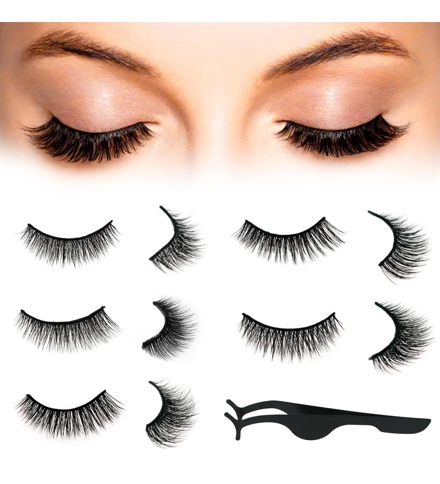 Self Adhesive Eyelashes - 5 Pairs Reusable & Natural Look Glue-Free Lashes 5 Styles - Perfect for Women - Buy Online on GoSupps.com