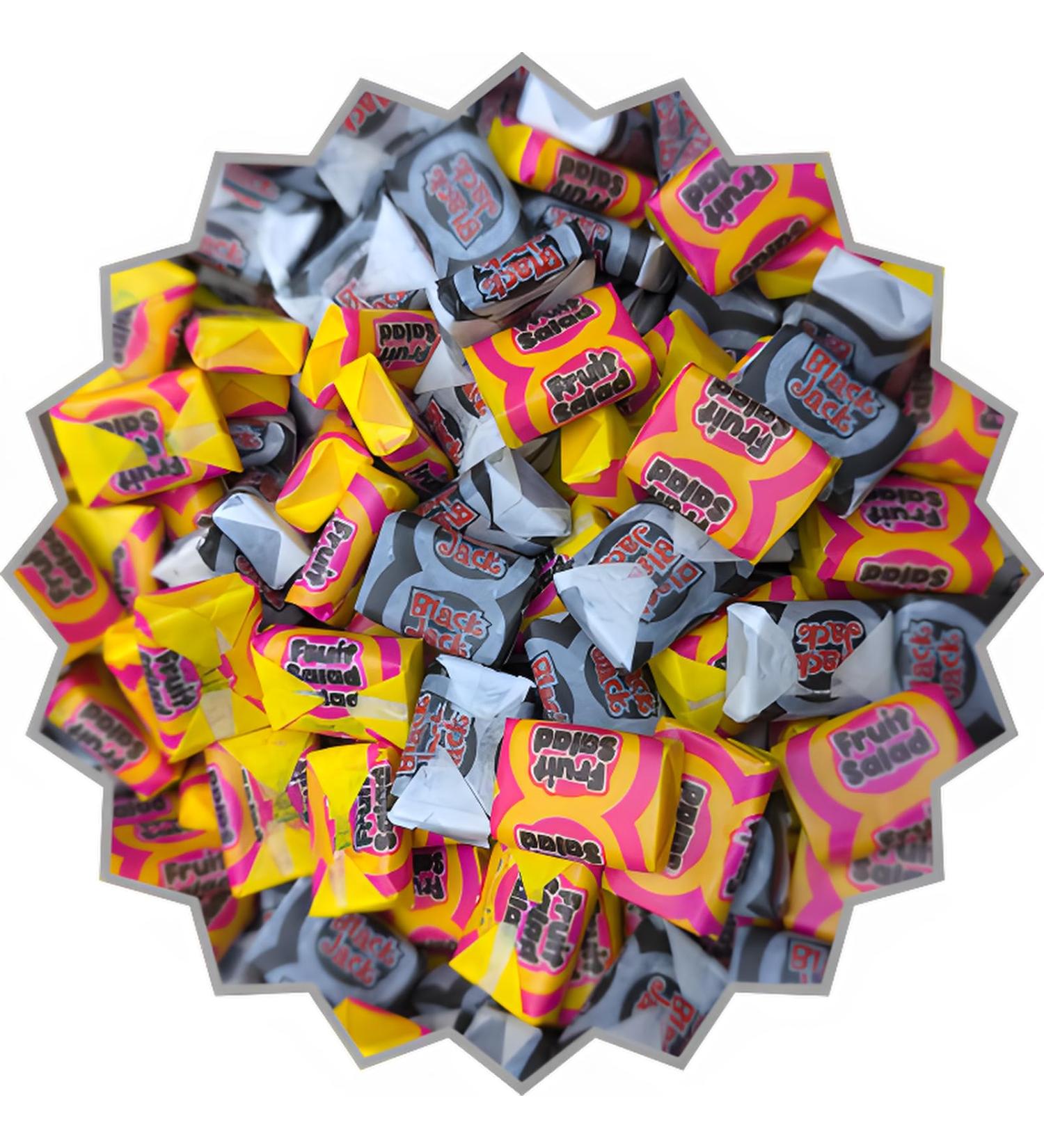 Fruit Salad and Black Jacks Sweets | 1kg | for Sharing Parties and Gifts