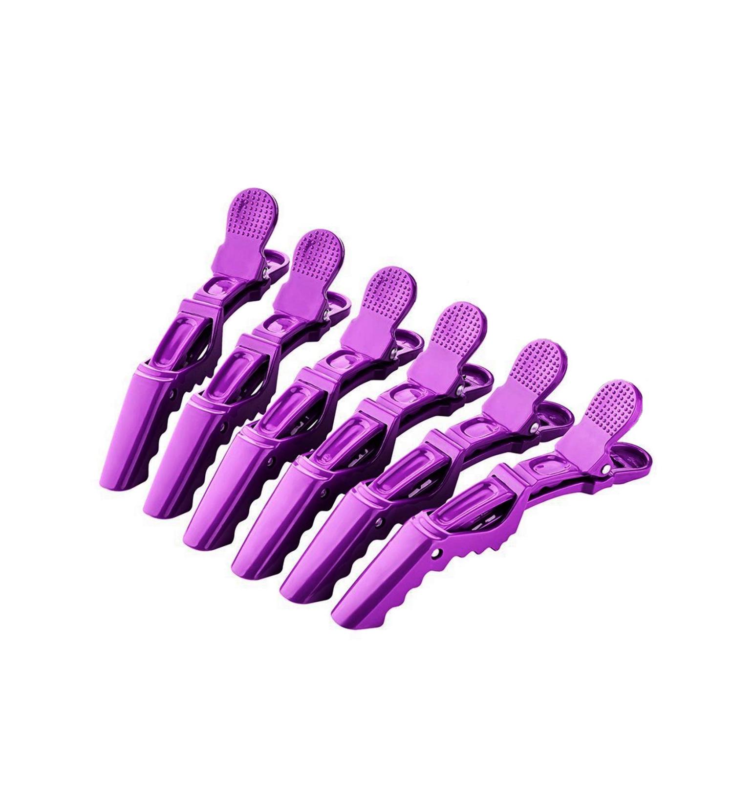 BEINY 6Pcs Non-Slip Hair Clips - Professional Styling Sectioning Clips for Thick Hair - Salon Alligator Clips in Purple - Buy Online on GoSupps.com