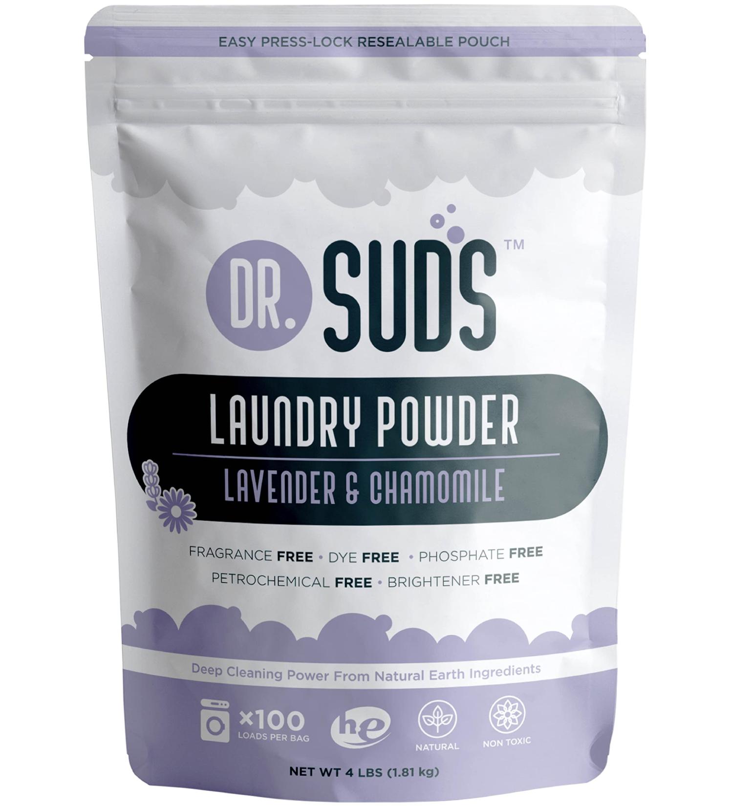 Dr. Suds Natural Laundry Detergent Powder - Lavender Chamomile | 100+ Loads | 64 oz - Buy Online on GoSupps.com