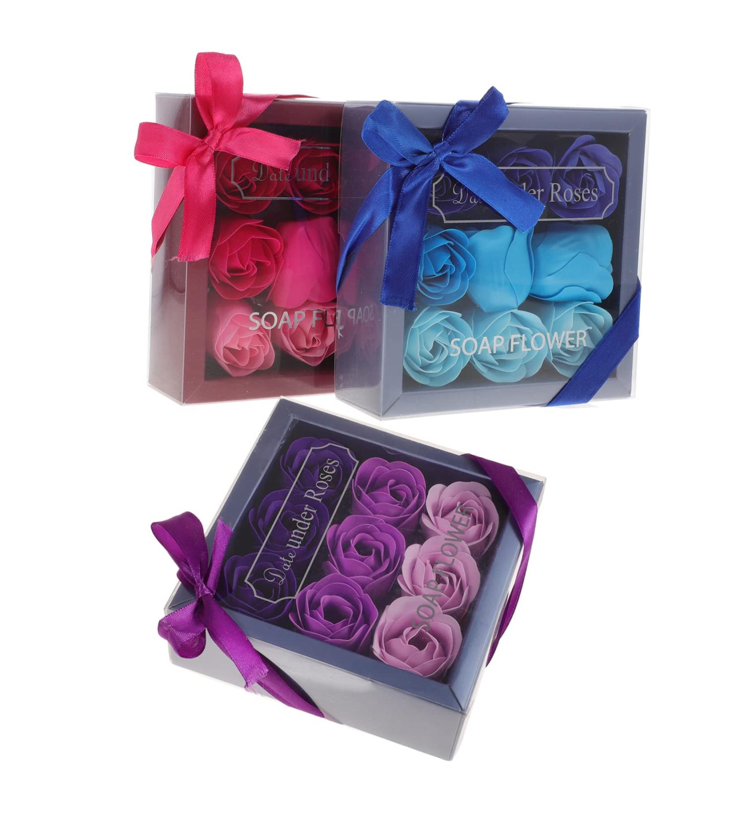 Beaupretty Rose Box Soap Flowers - 3 Assorted Color Packs (0.04 oz) | Perfect Gift for Any Occasion - Buy Online on GoSupps.com