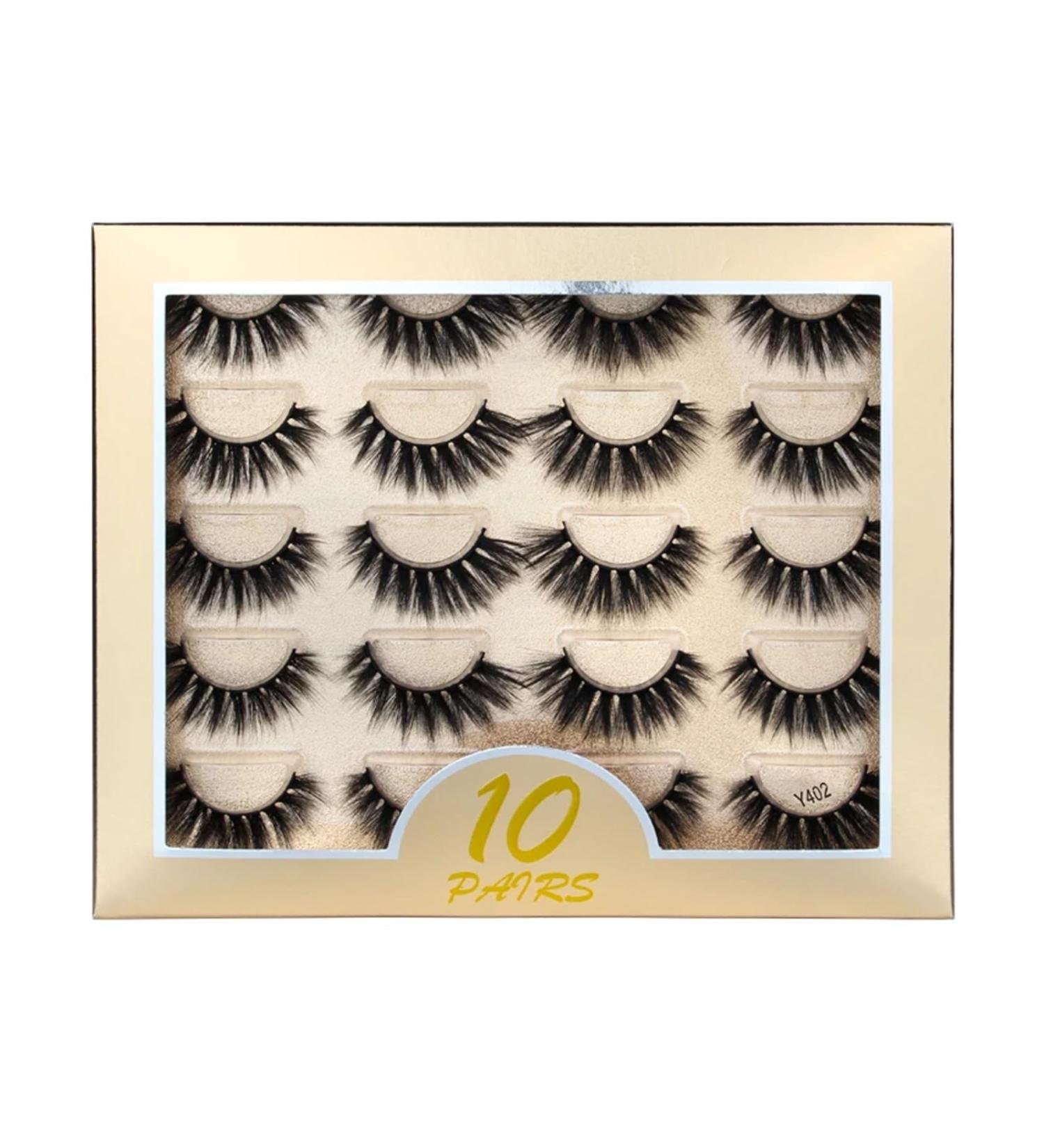 UAMOU 50/100/300pairs Natural Mink Eyelashes Faux 3d Mink lashes Strip Thick Dramatic False Eyelashes Extension Makeup Cils Cheerfully (Color : Y402 Size : 5 boxes) - Buy Online on GoSupps.com