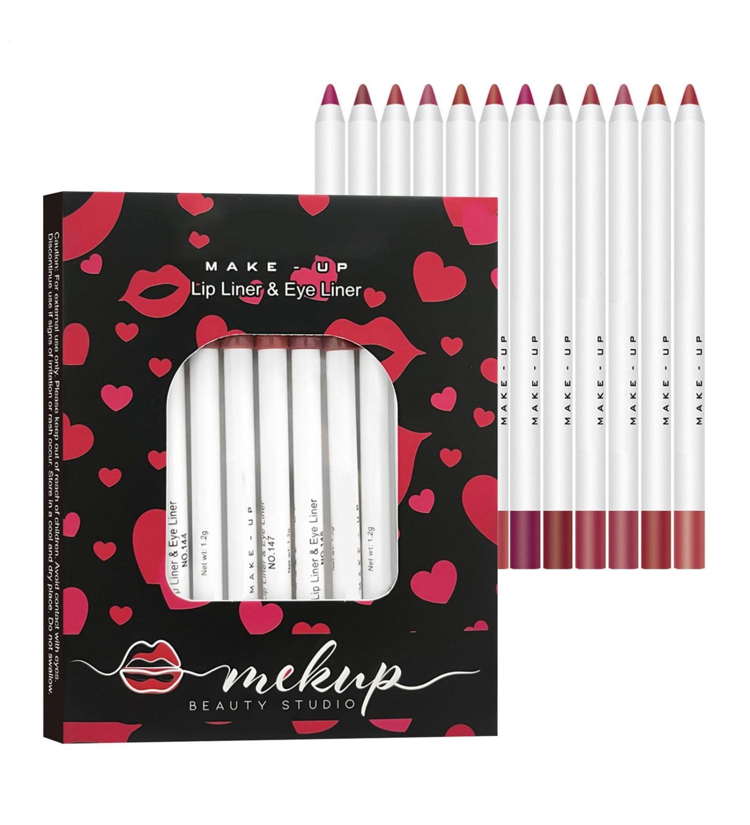  G n rique Lip pencil lip liner | Lip pencil sharpener set of 12 - Natural matte lip makeup pencils waterproof lip gloss nude color for girls and women - Buy Online on GoSupps.com