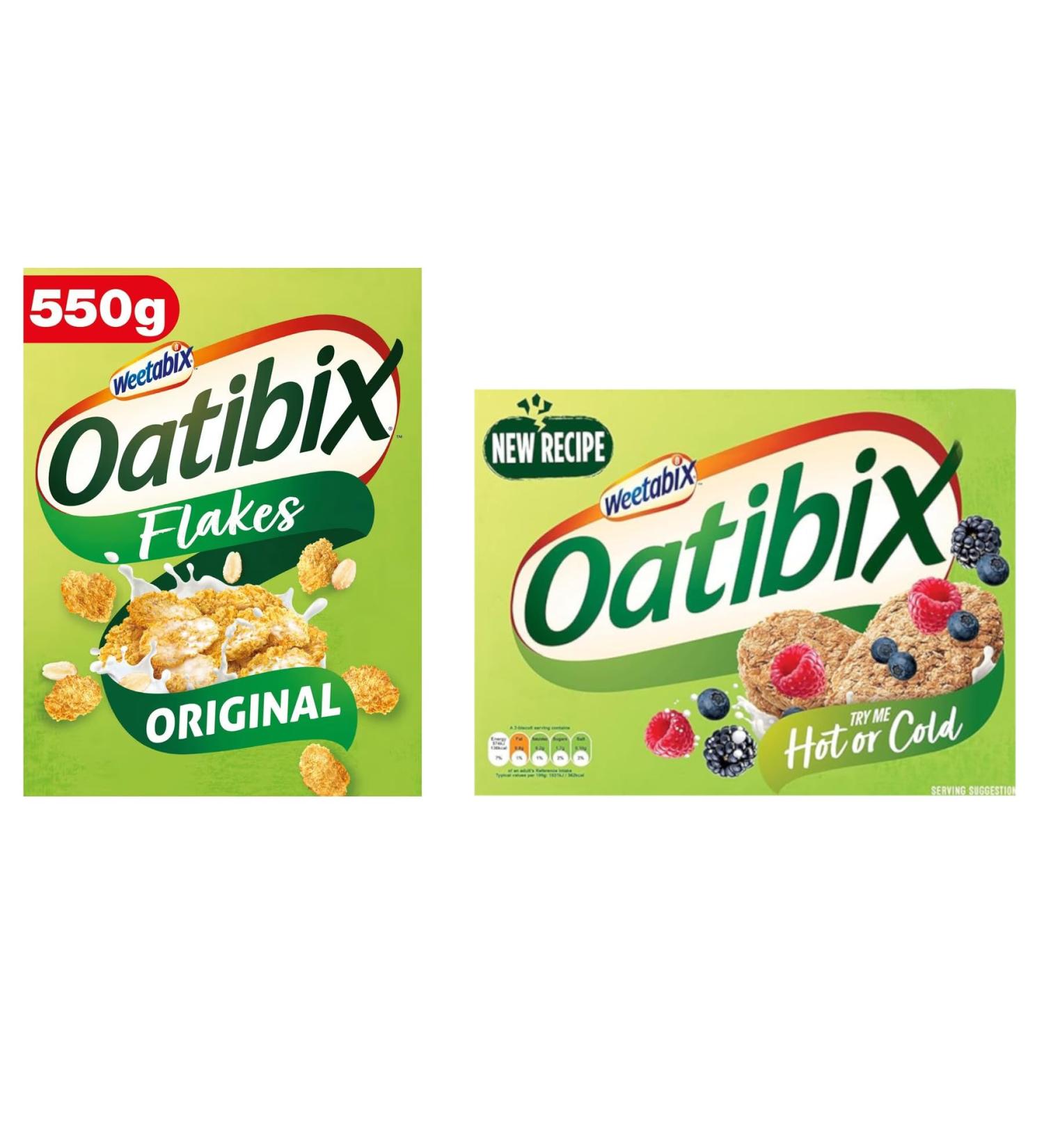 Wholegrain Oats Breakfst Cereal Bundle - with Weetabix Oatibix 24 Biscuit Cereal and Oatibix Flakes Original 550g - Buy Online on GoSupps.com