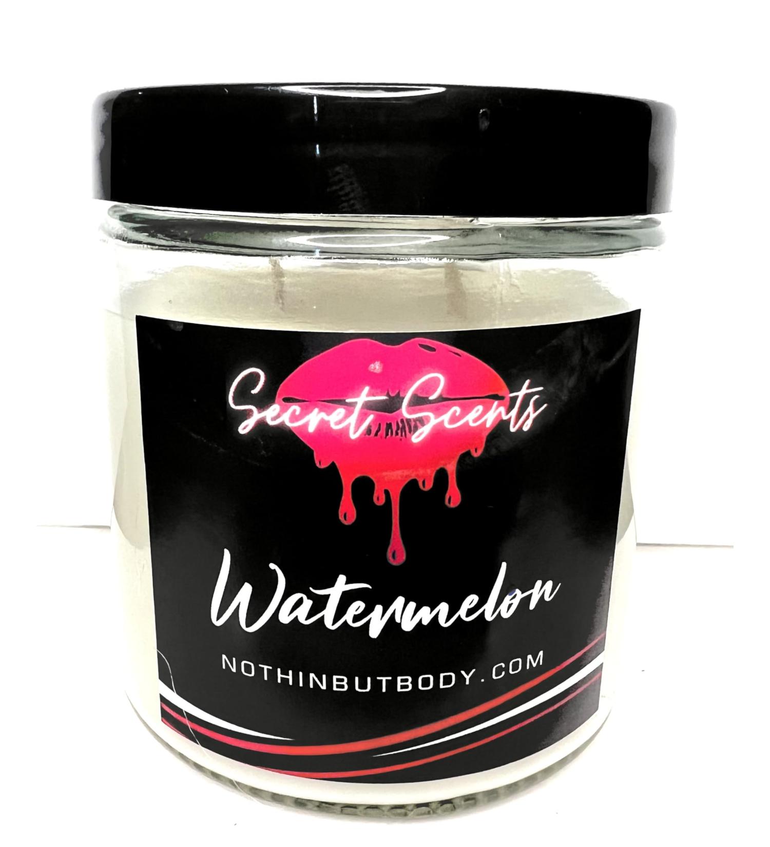 Watermelon Scent Natural Soy Wax 16oz Large Jar Double Wick Candle