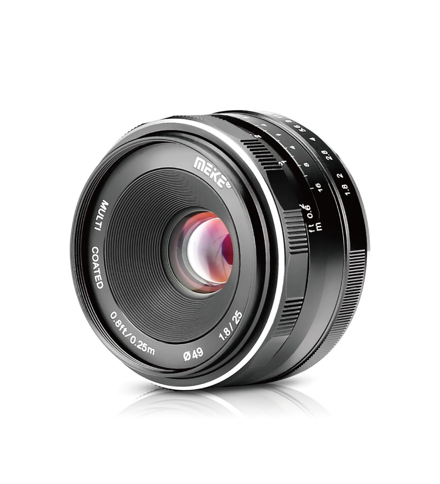 Meike 25mm F1.8 Wide Angle Lens for Panasonic Lumix Olympus M43 Cameras GH4 GH5 GH6 - Buy Online on GoSupps.com