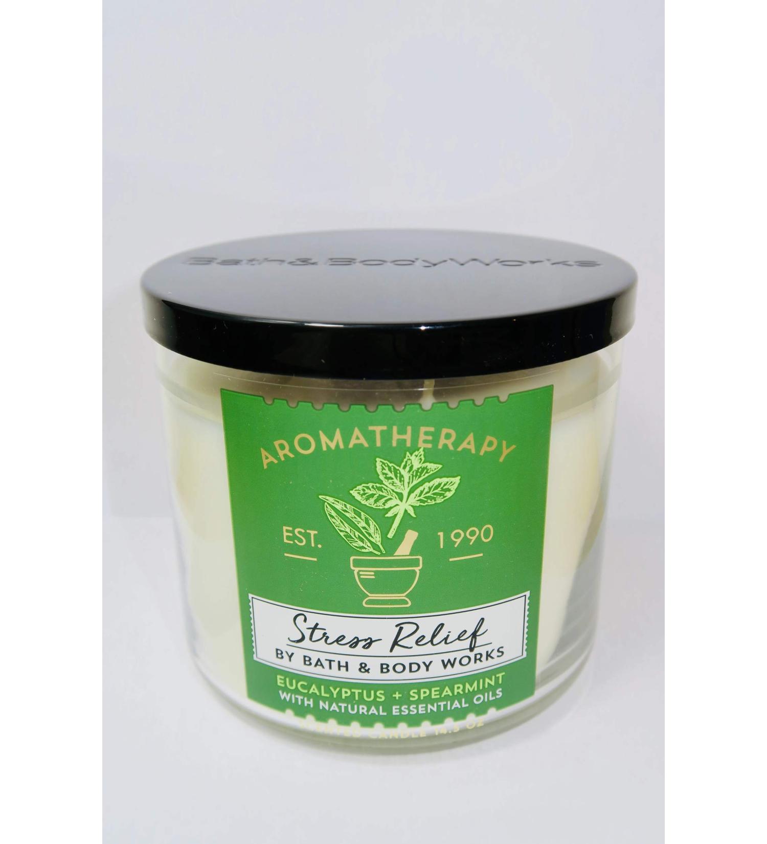 Bath & Body Works Aromatherapy Stress Relief Eucalyptus + Spearmint Scented Candle