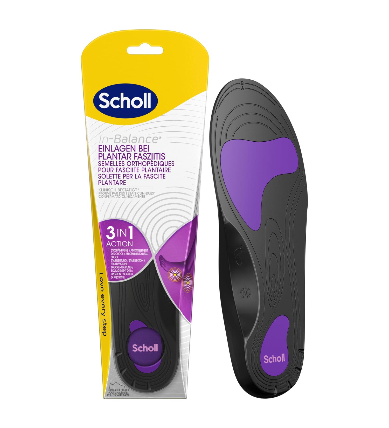 Scholl In-Balance Orthopedic Insoles for Plantar Fasciitis Relief | Immediate Pain Relief for Heels & Feet | Size 37-39.5 | International Shipping Available - Buy Online on GoSupps.com