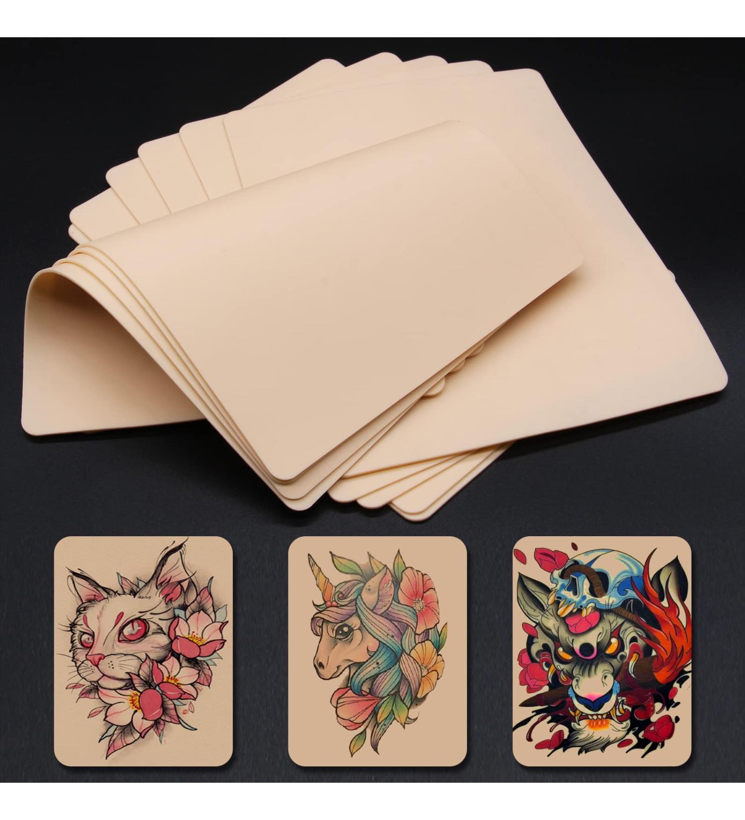 Autdor 10Pcs Double Sided 8x6 Tattoo Practice Skins for Beginners and Artists - Fake Skin for Tattooing and Microblading Practice - Buy Online on GoSupps.com