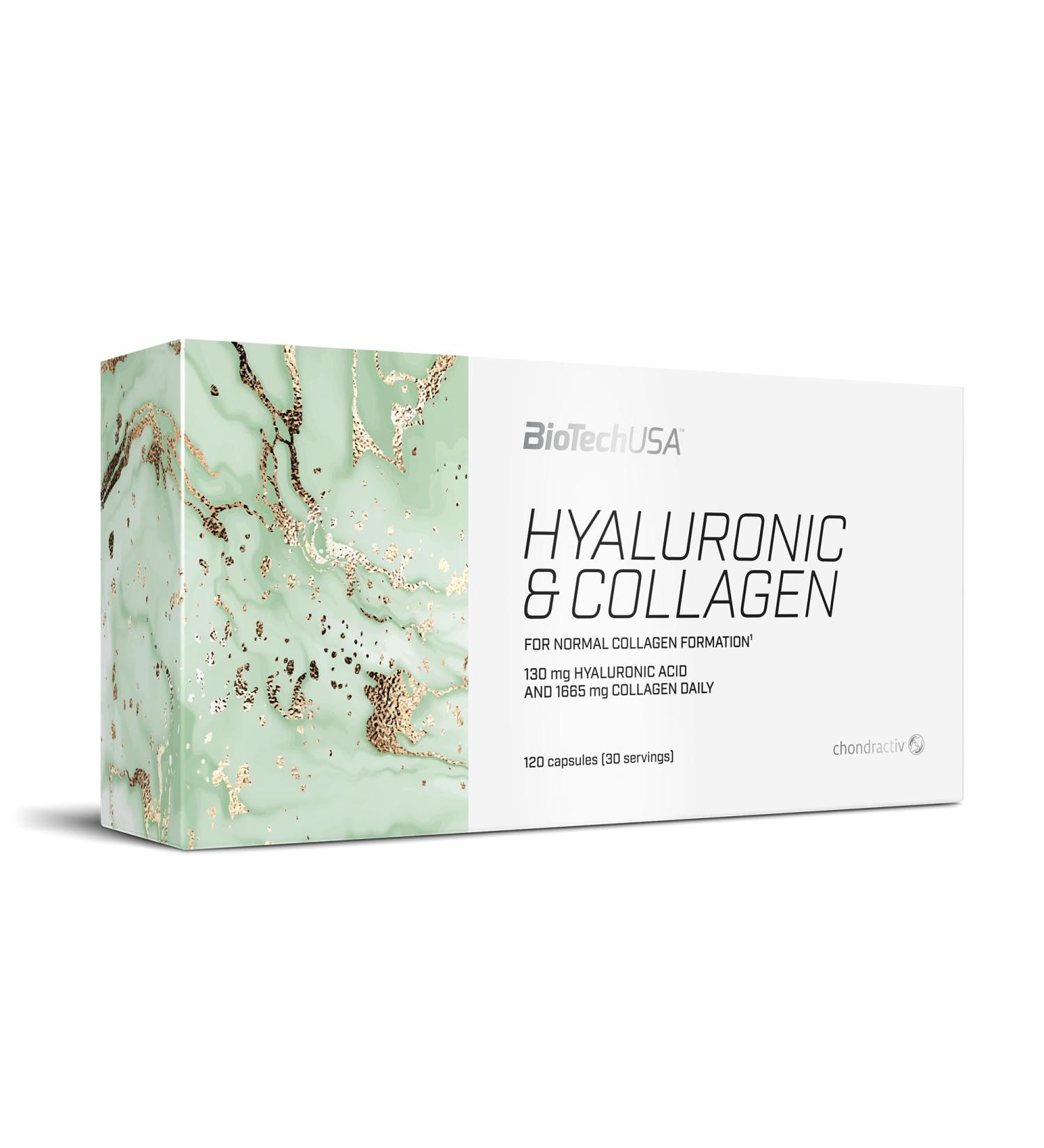 BioTechUsa Hyaluronic&Collagen Collagen Hyaluronic Acid Vitamins 120 Capsules - Buy Online on GoSupps.com