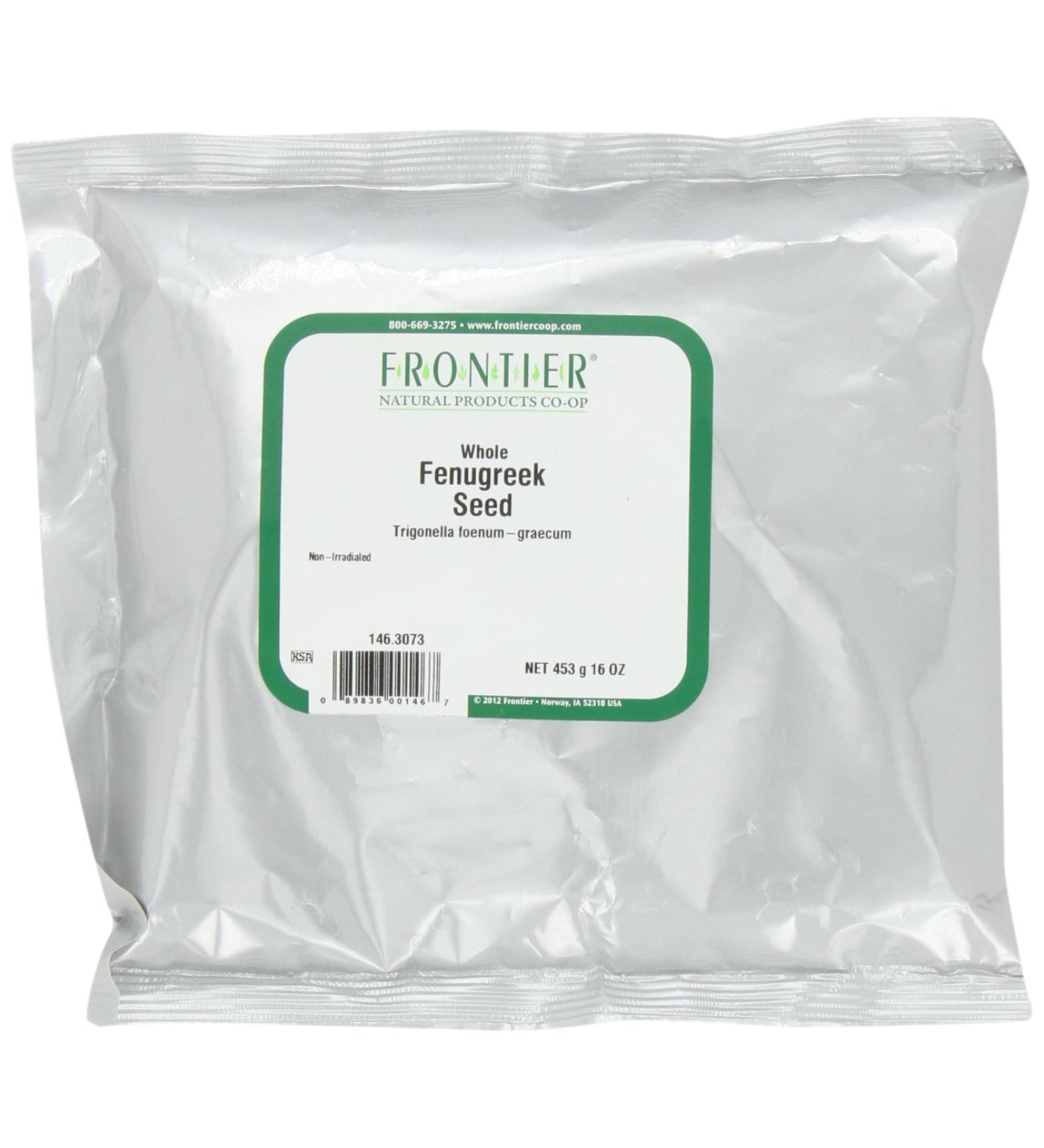 Buy Frontier Natural Products Whole Fenugreek Seed 16 oz | High Quality Spice for Cooking & Health - Buy Online on GoSupps.com