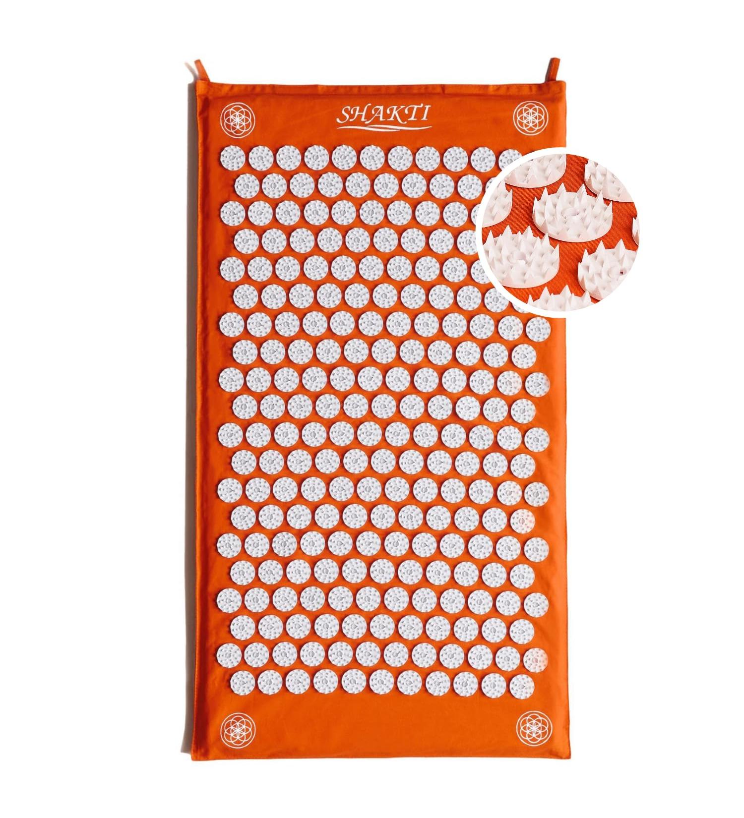 ShaktiMat Acupressure Mat - Original Since 2007 | Relaxation for Back Neck & Feet | Ethically Handcrafted in Orange - Buy Online on GoSupps.com