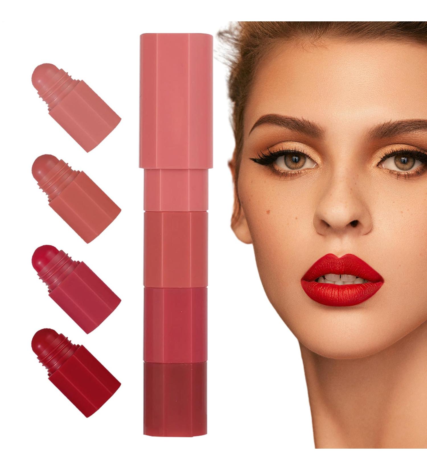 Kit de rouge l vres ensemble de rouge l vres Ensemble brillant l vres Ensemble de maquillage de rouge l vres mat imperm able 4 pi ces ensemble de brillant l vres Portable longue dur e po - Buy Online on GoSupps.com