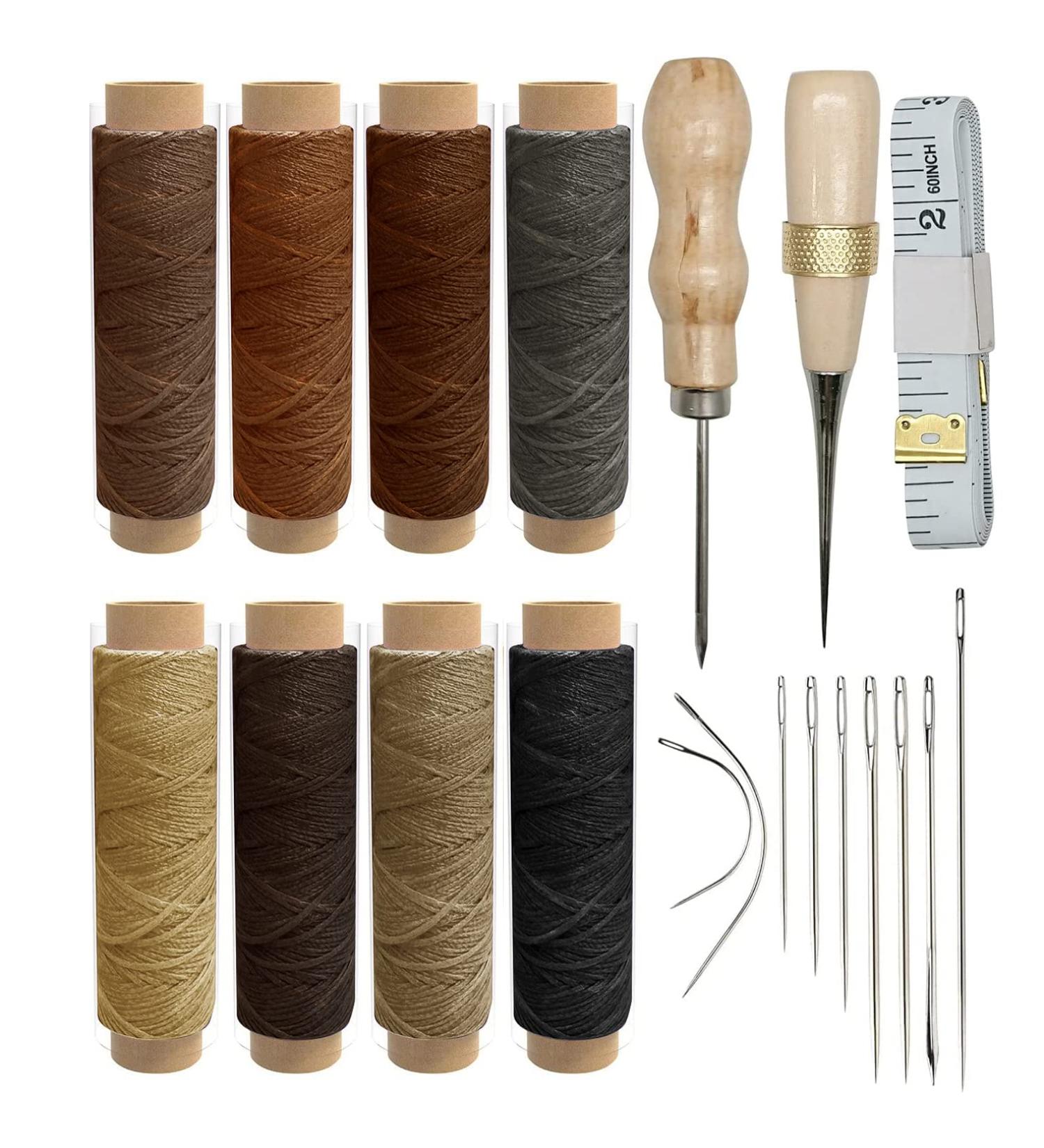 21-Piece Leather Sewing Kit and Upholstery Repair Set for DIY Crafts and Shoe Repair - Buy Online on GoSupps.com
